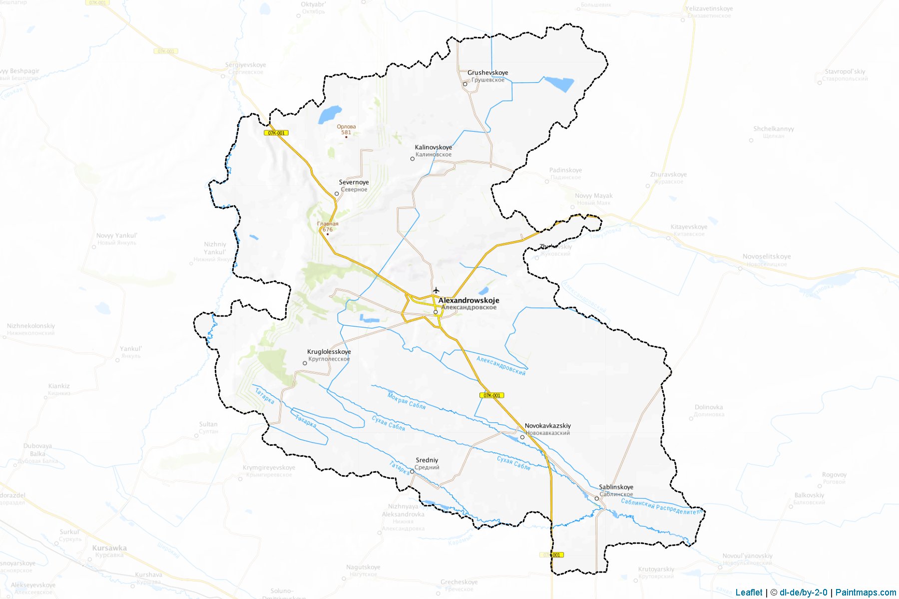 Aleksandrovskiy (Stavropol) Map Cropping Samples-1