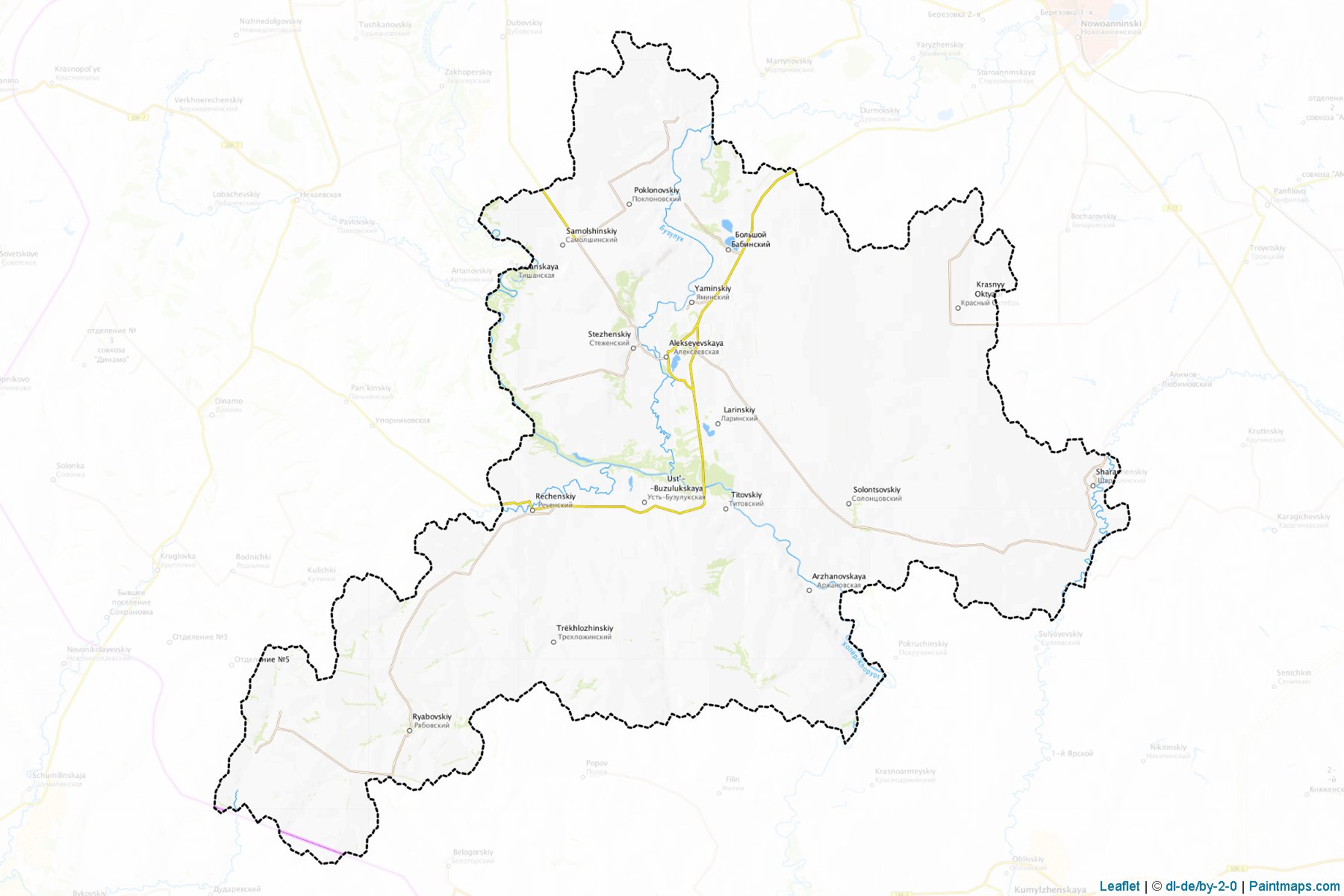 Muestras de recorte de mapas Alekseevskiy (Volgograd)-1