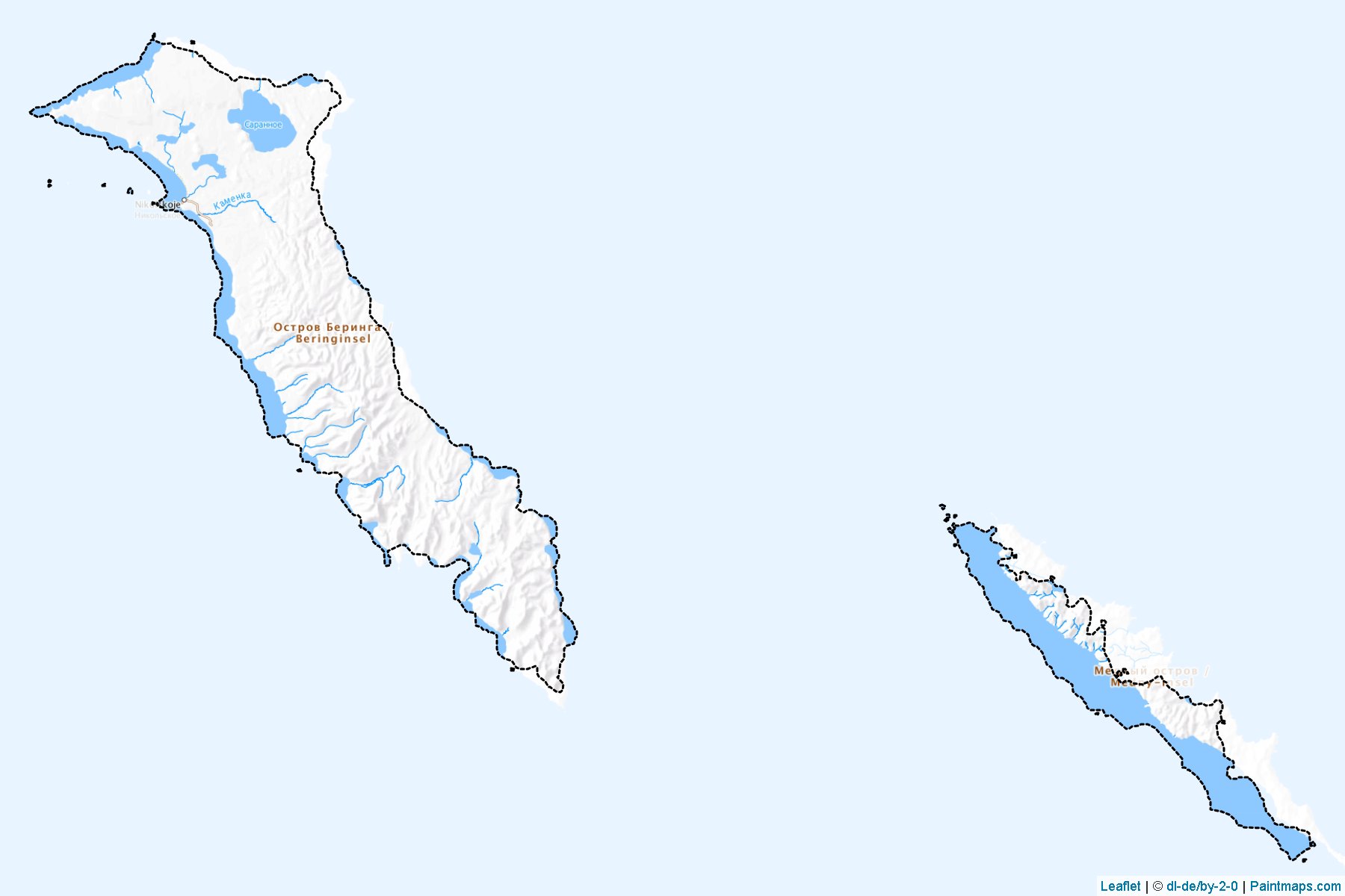 Muestras de recorte de mapas Aleutskiy (Kamchatka)-1