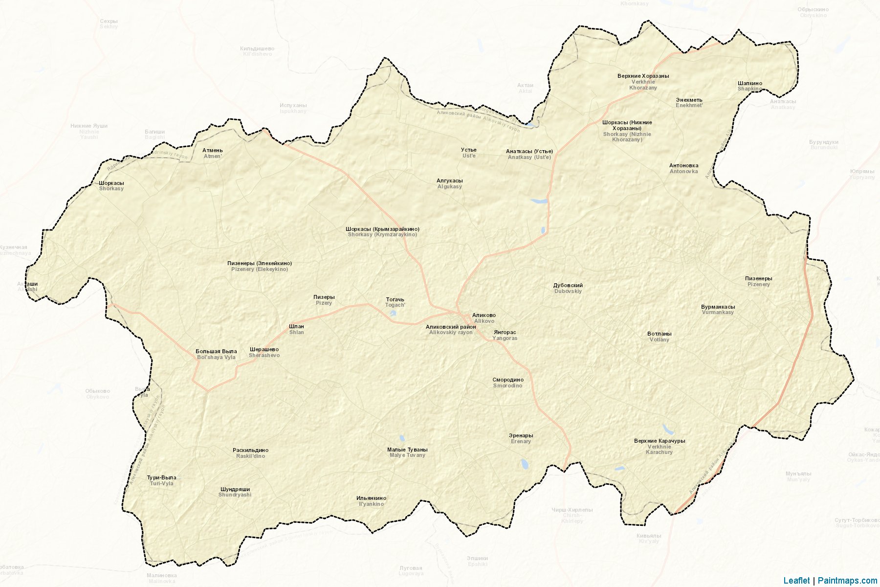 Alikovskiy (Çuvaşistan) Haritası Örnekleri-2