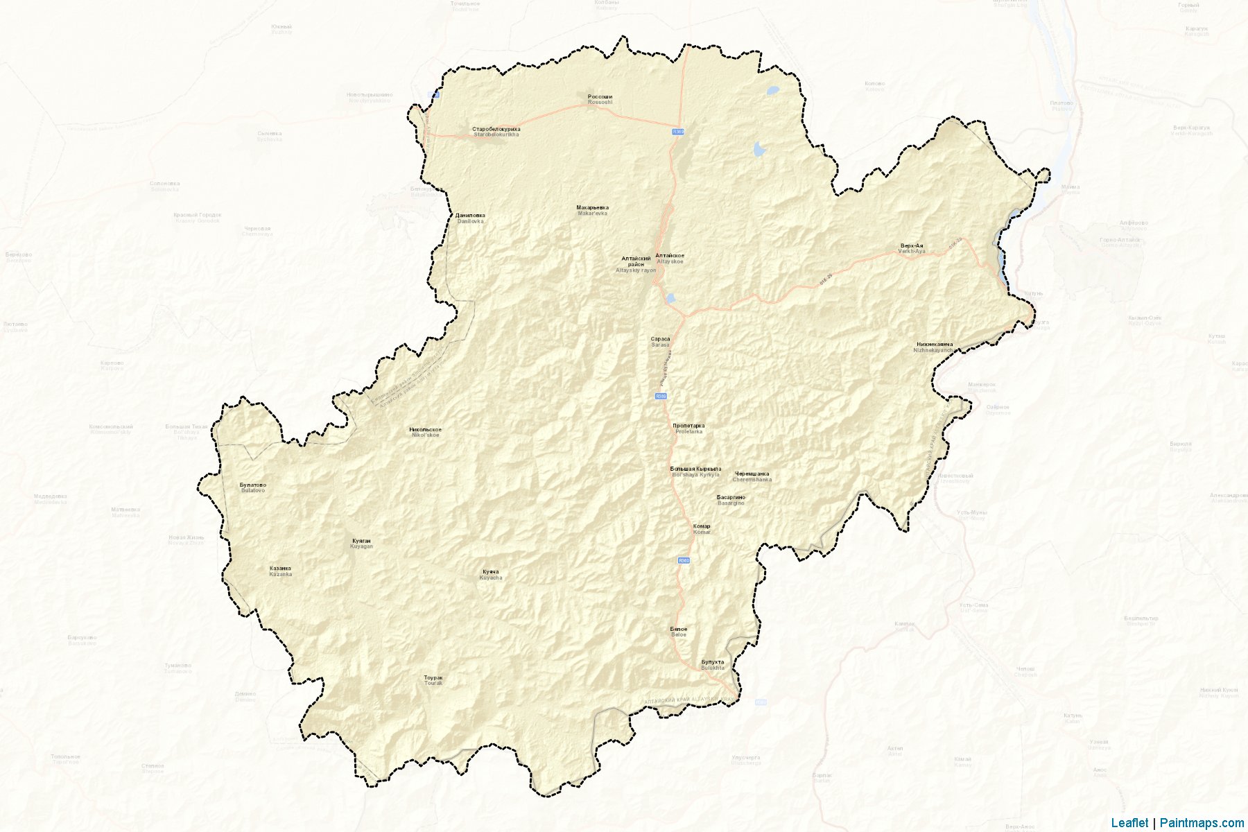 Muestras de recorte de mapas Altajskiy (Altai)-2