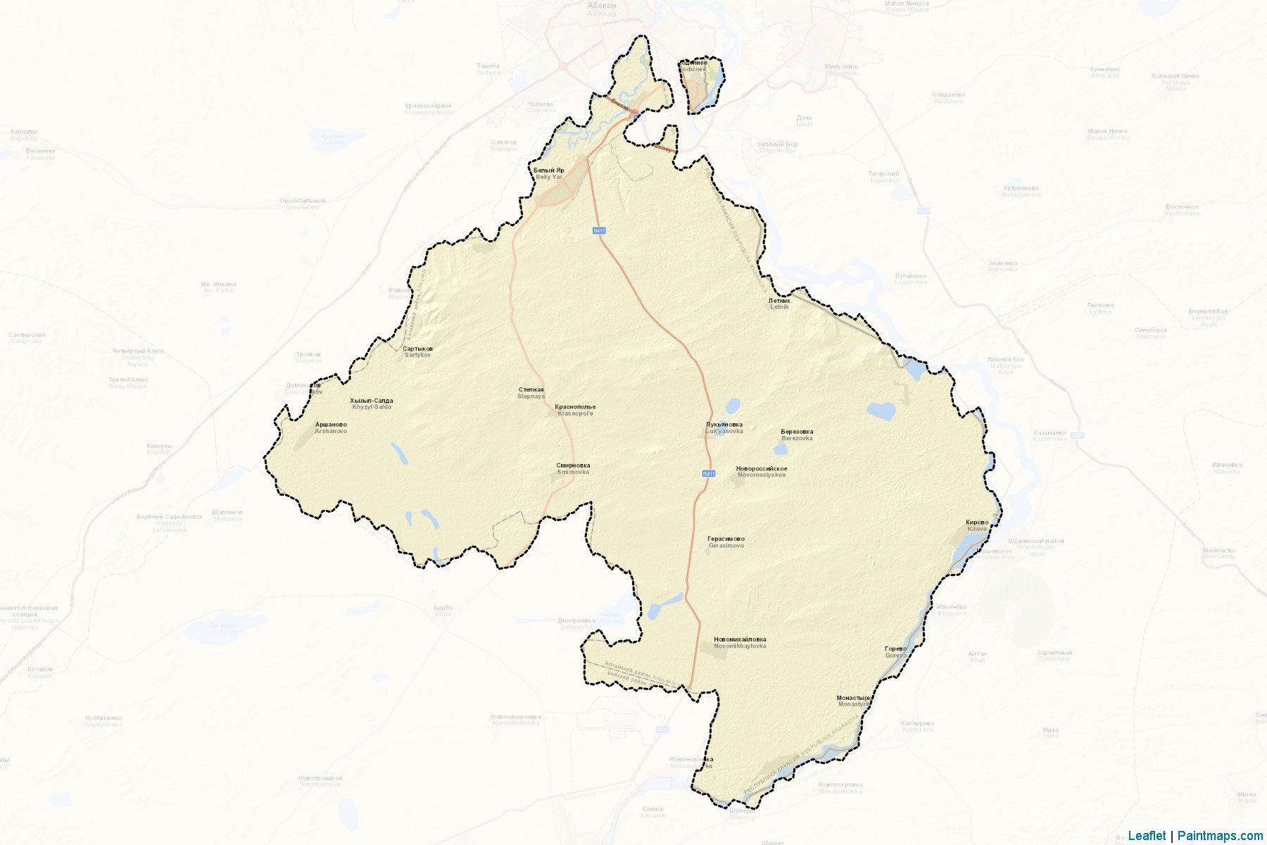 Altajskiy (Khakassia) Map Cropping Samples-2