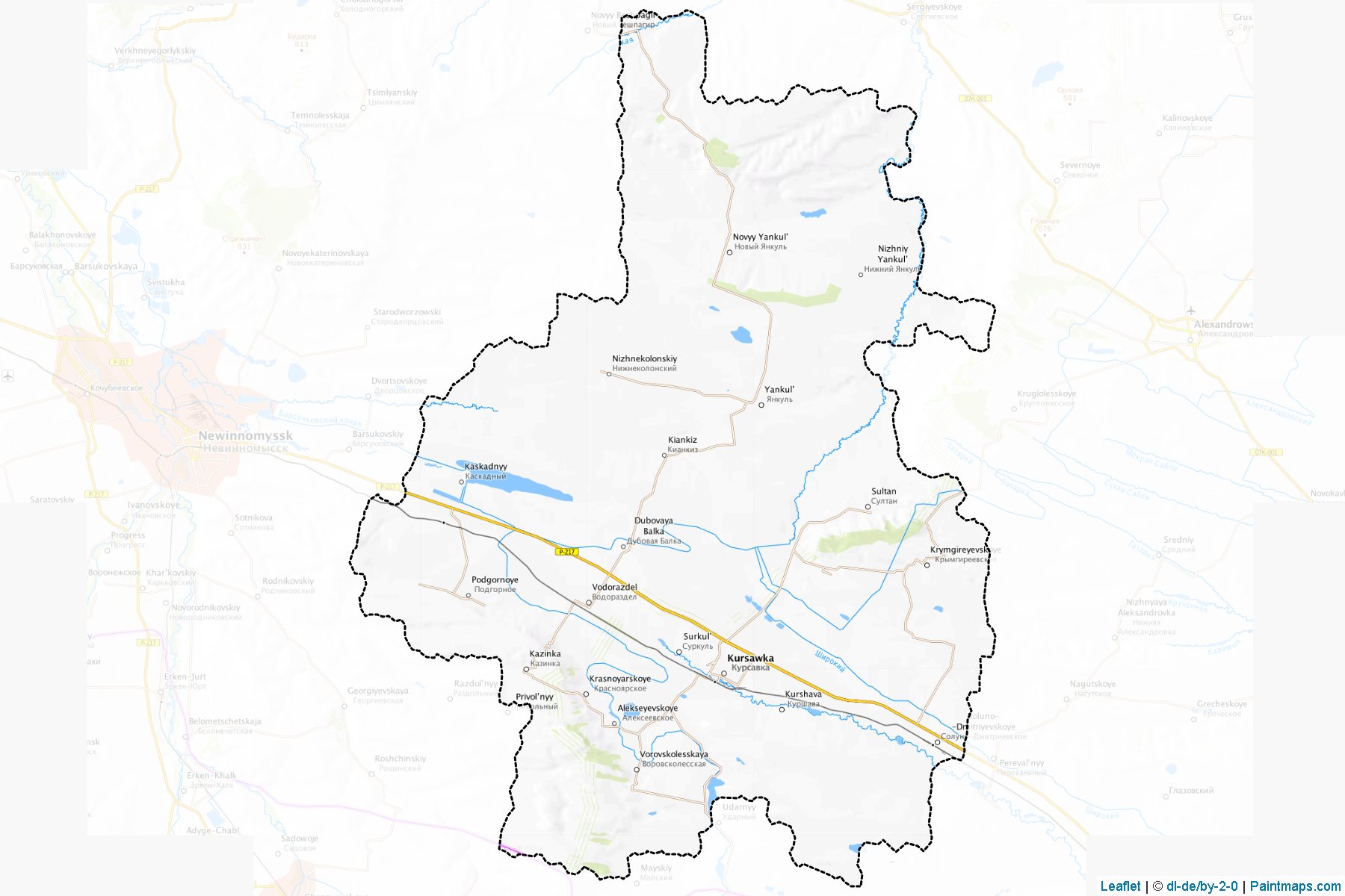 Muestras de recorte de mapas Andropovskiy (Stavropol)-1