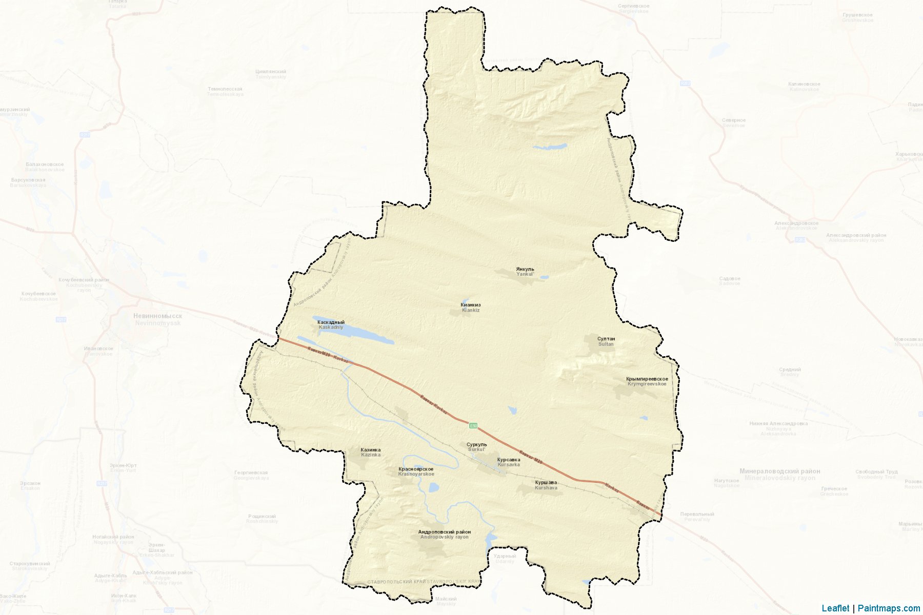 Muestras de recorte de mapas Andropovskiy (Stavropol)-2