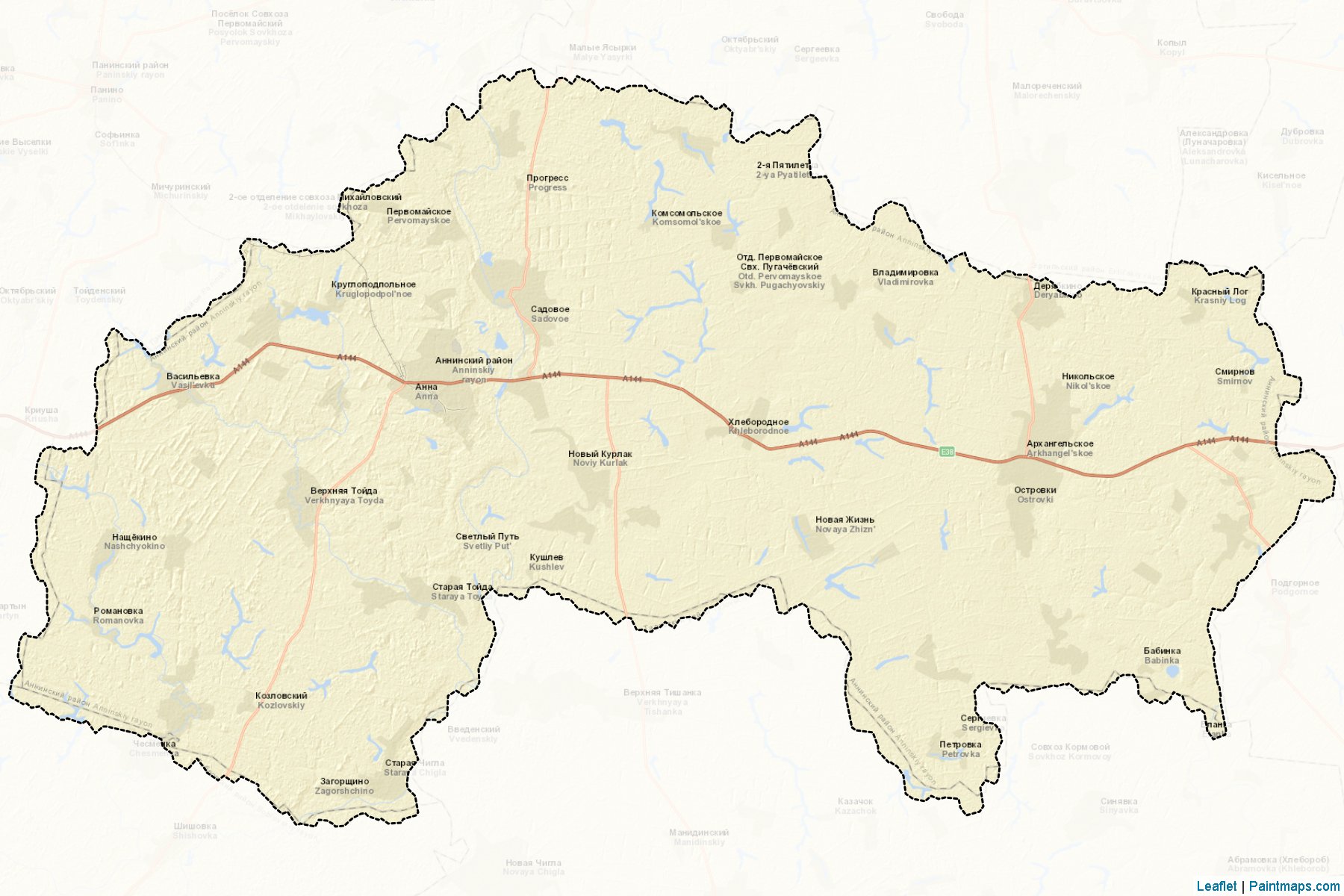 Muestras de recorte de mapas Anninskiy (Voronezh)-2