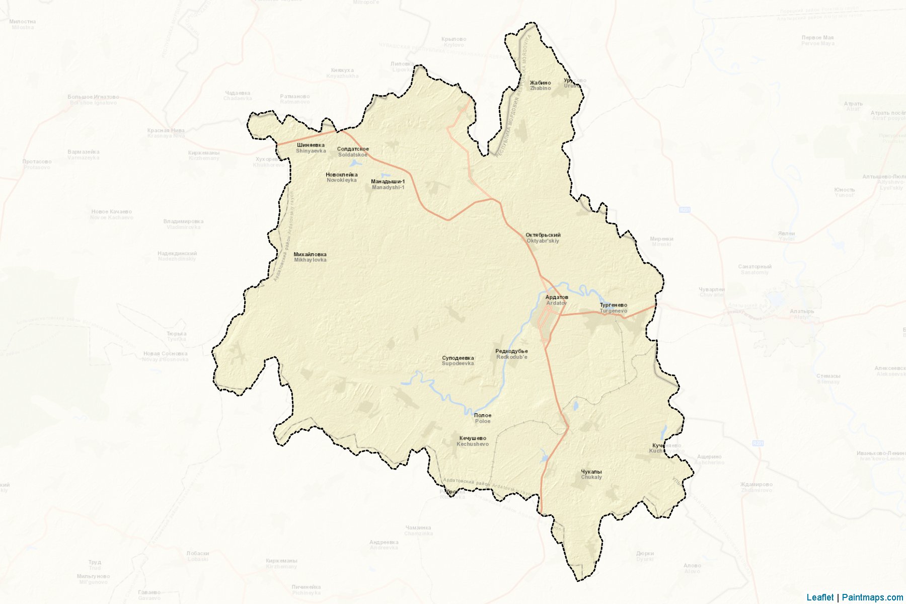 Ardatovskiy (Mordovia) Map Cropping Samples-2