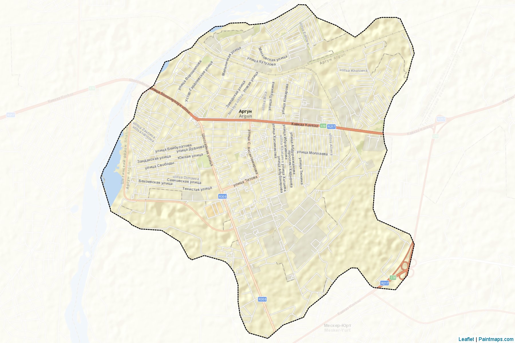 Argunskiy (Chechnya) Map Cropping Samples-2