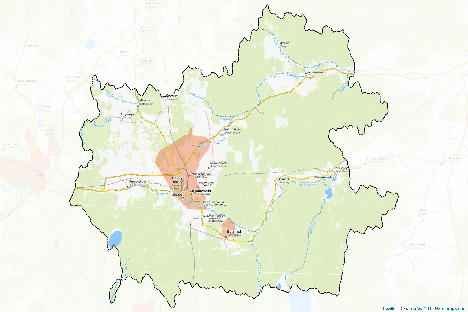 Muestras de recorte de mapas Artjomovskiy (Sverdlovsk)-1