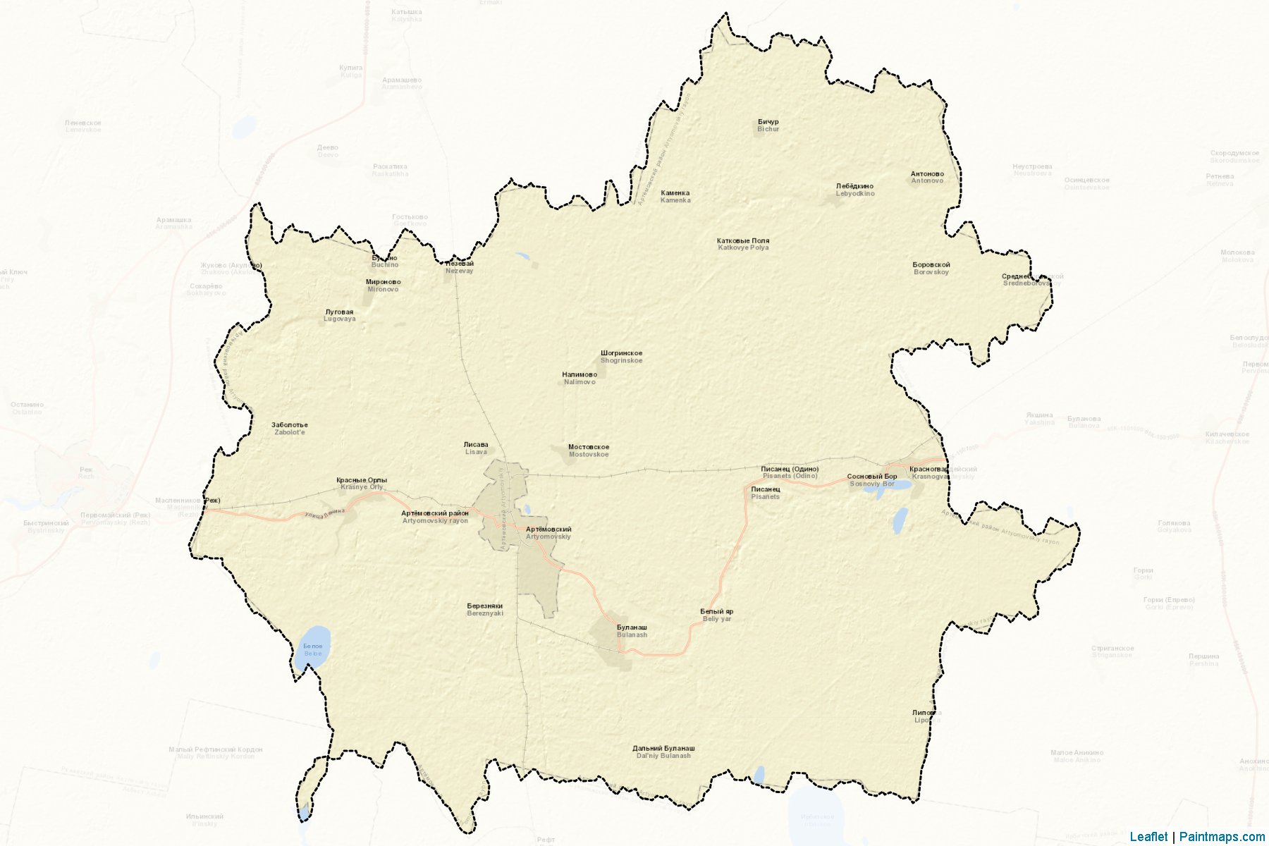 Artjomovskiy (Sverdlovsk) Map Cropping Samples-2