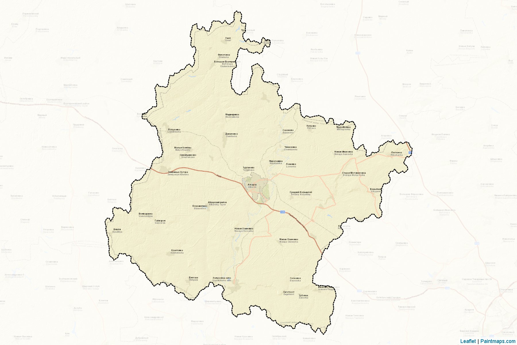 Atkarskiy (Saratov) Map Cropping Samples-2