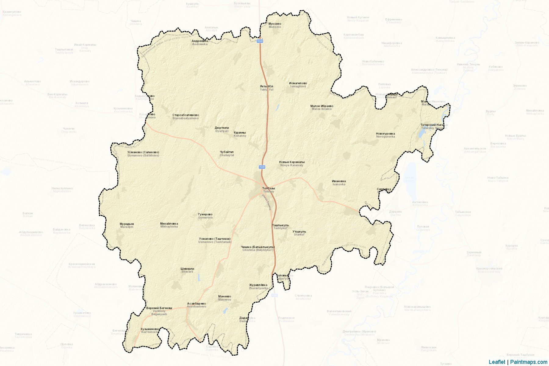 Aurgazinskiy (Bashkortostan) Map Cropping Samples-2