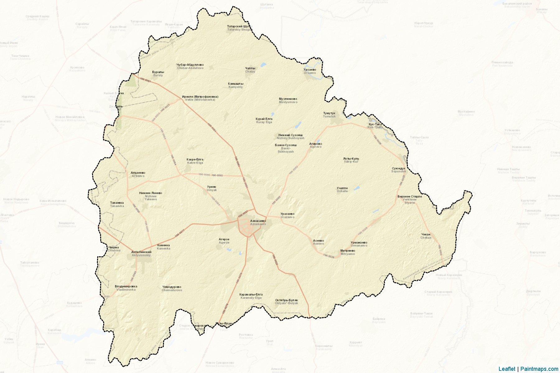 Aznakaevskiy (Tatarstan) Map Cropping Samples-2