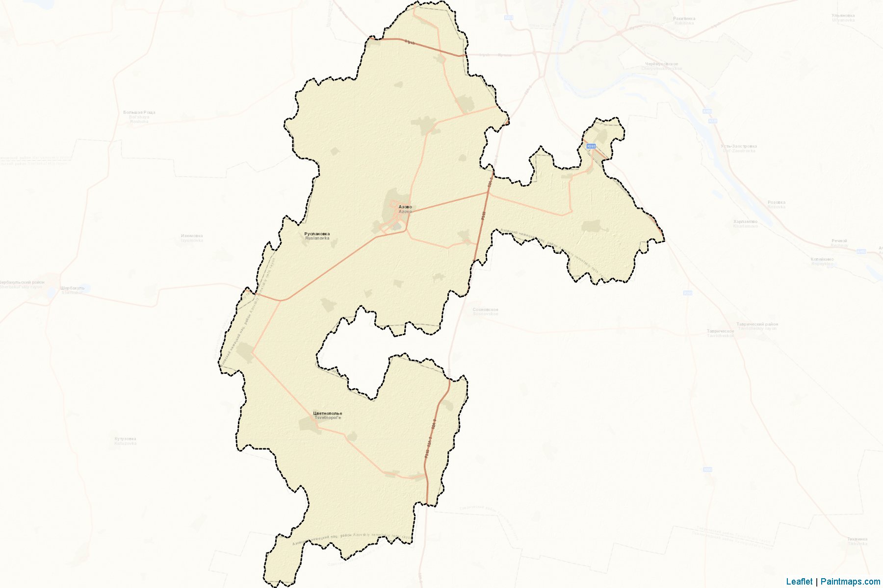 Azovskiy Nemeckij Nacional'nyj (Omsk) Map Cropping Samples-2