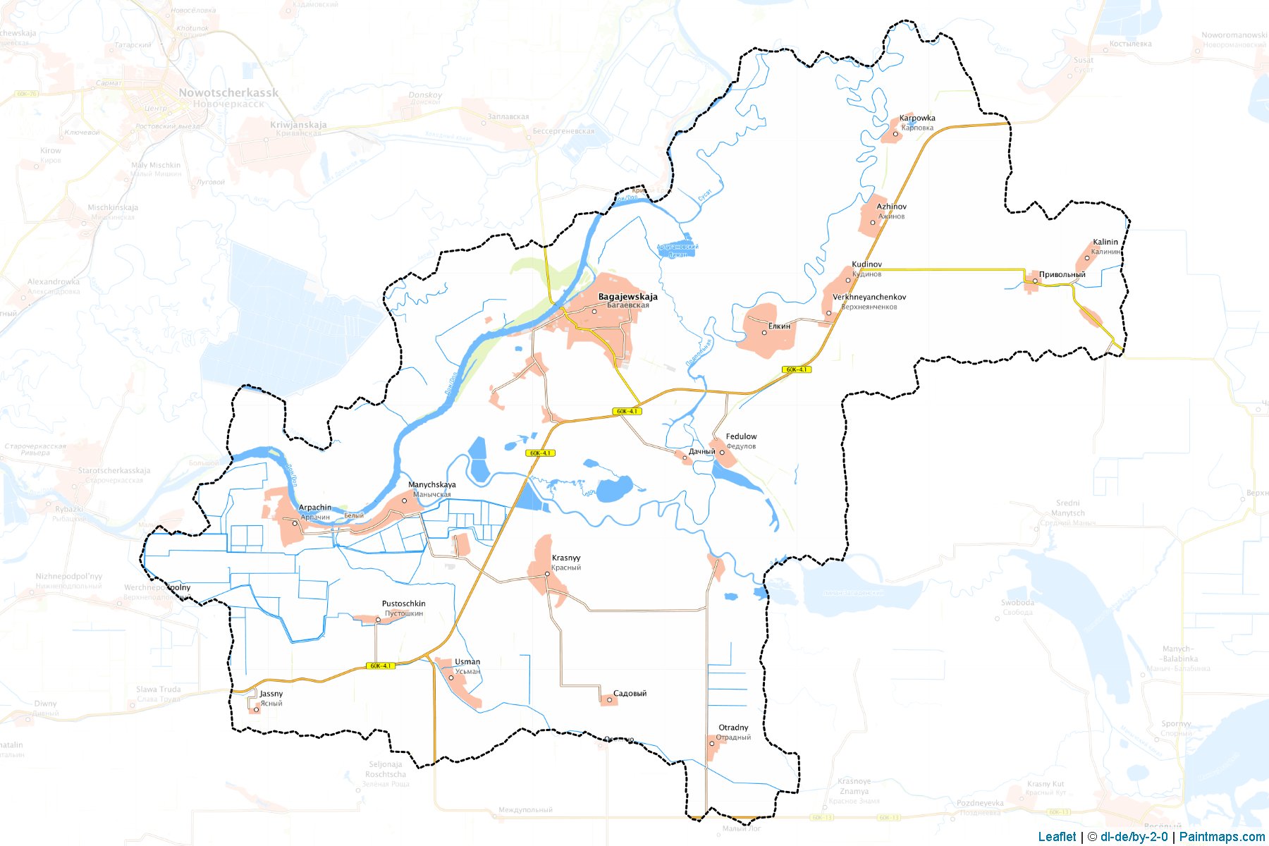 Muestras de recorte de mapas Bagaevskiy (Rostov)-1