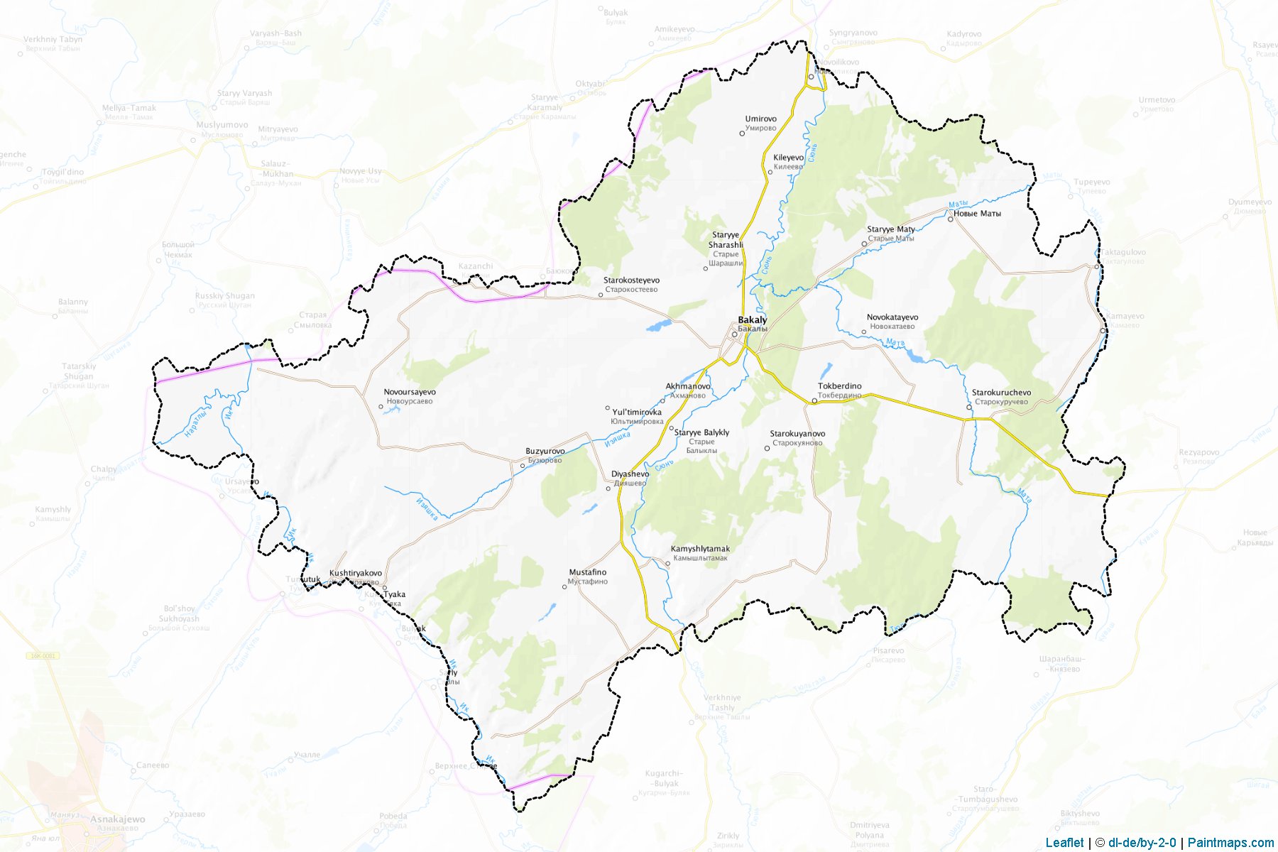 Bakalinskiy (Bashkortostan) Map Cropping Samples-1