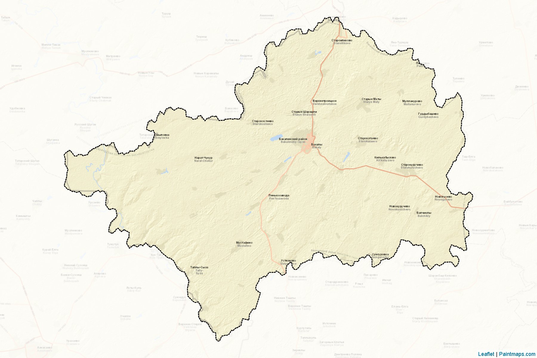 Bakalinskiy (Bashkortostan) Map Cropping Samples-2