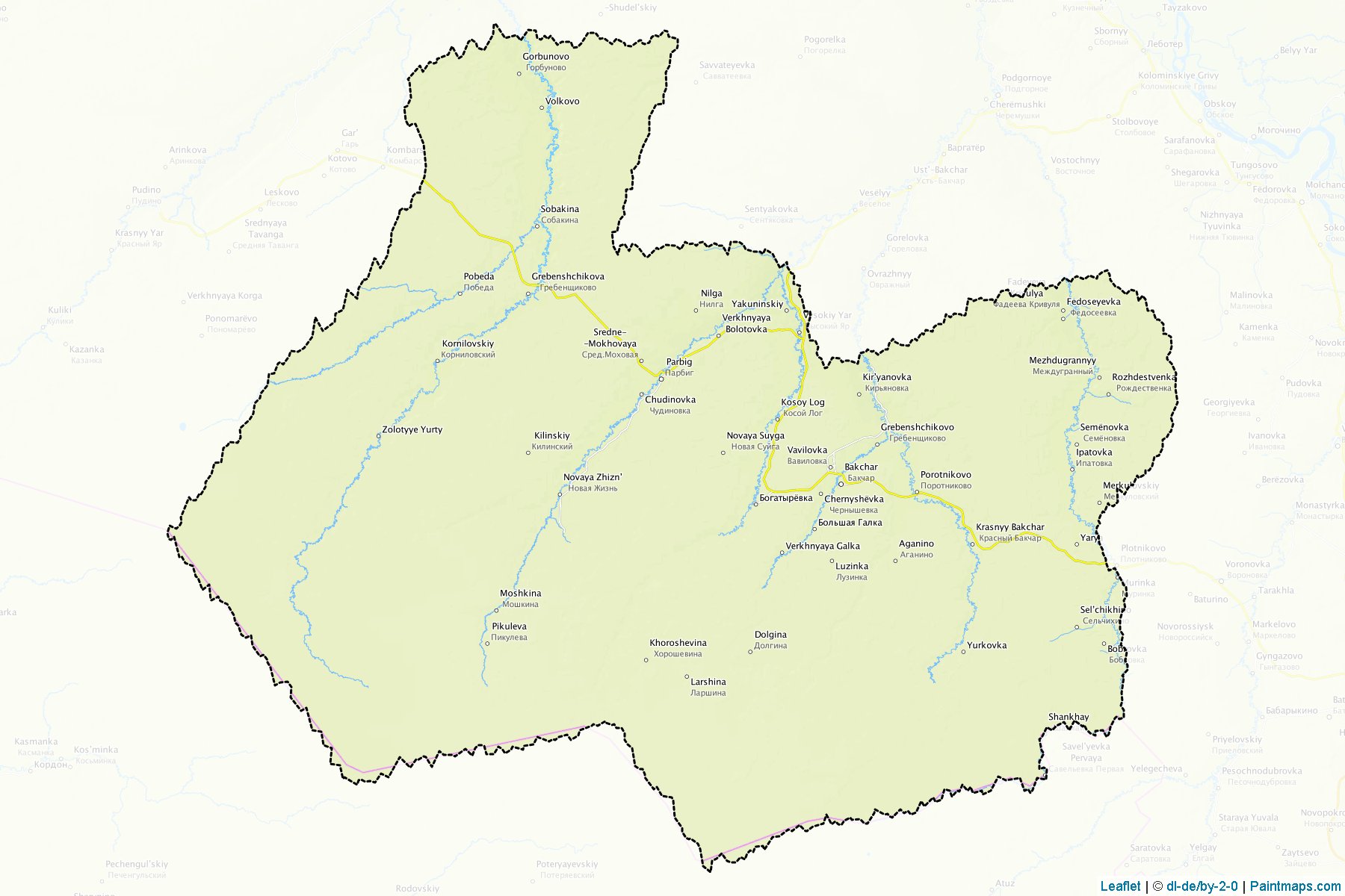 Bakcharskiy (Tomsk) Map Cropping Samples-1