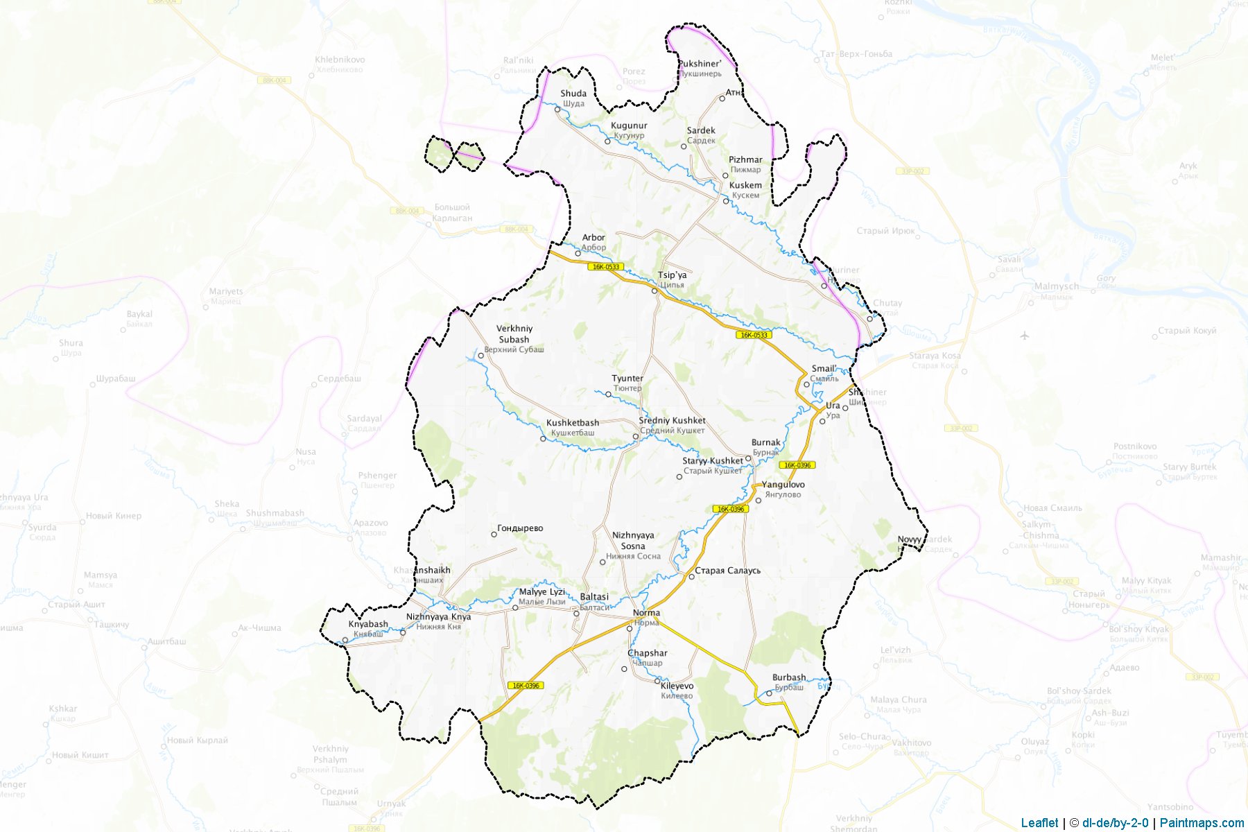 Muestras de recorte de mapas Baltasinskiy (Tatarstan)-1