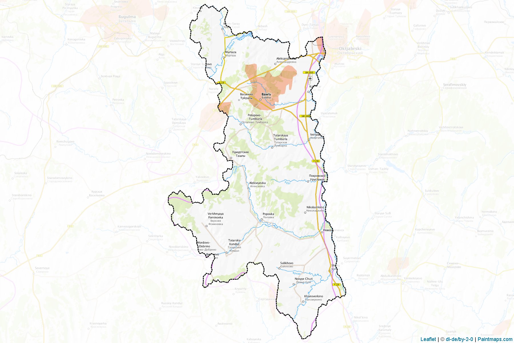 Bavlinskiy (Tatarstan) Map Cropping Samples-1