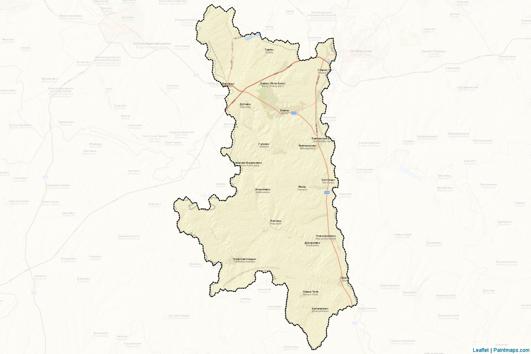 Bavlinskiy (Tatarstan) Map Cropping Samples-2