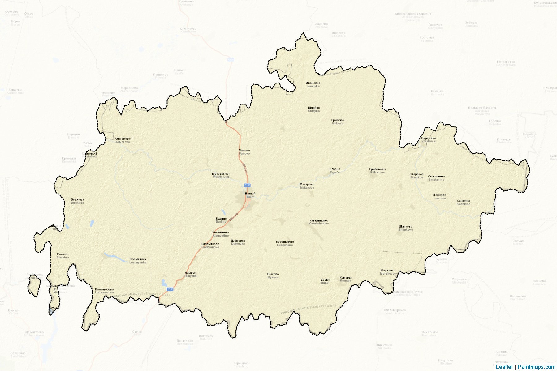 Muestras de recorte de mapas Bel'skiy (Tver)-2