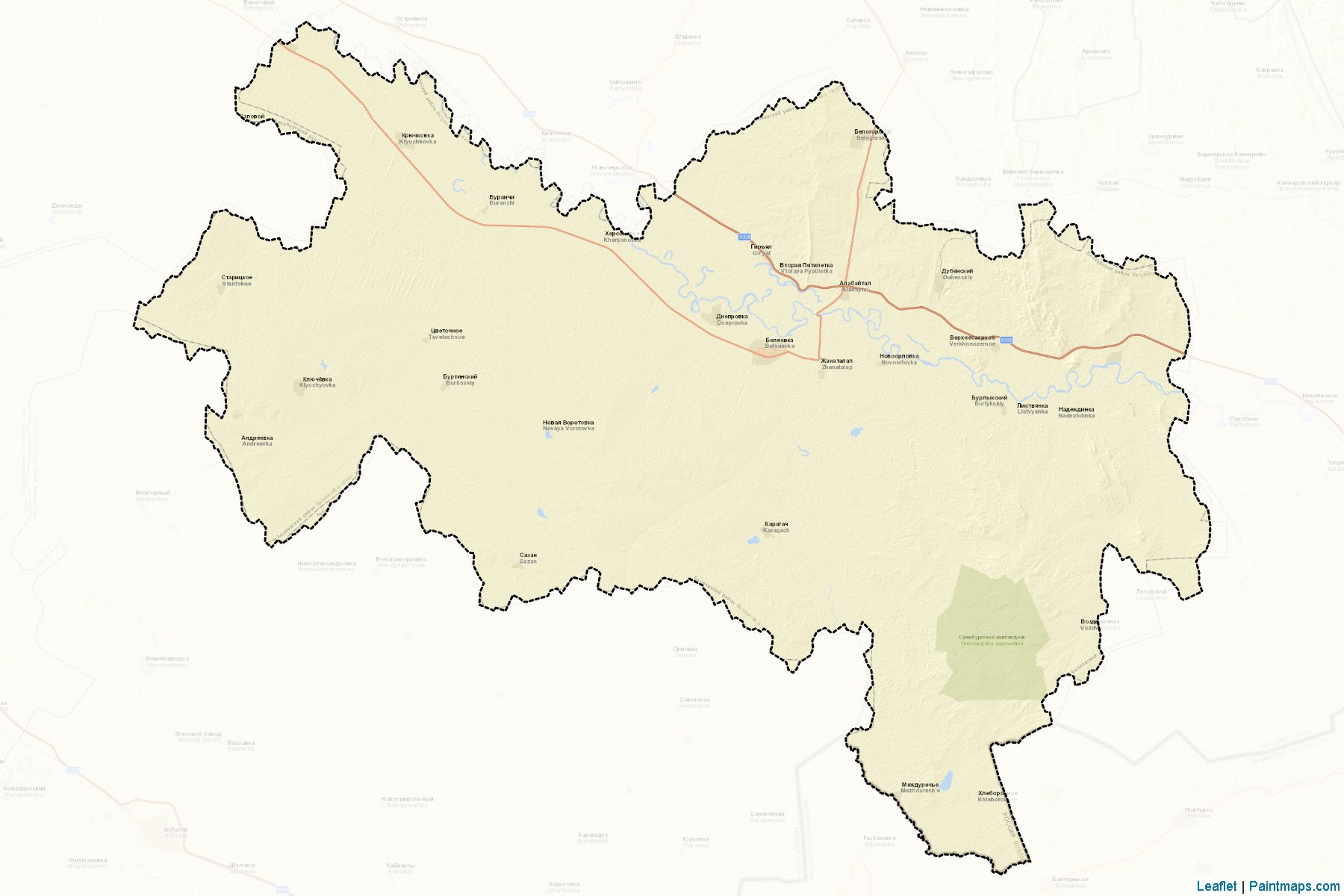 Beljaevskiy (Orenburg) Map Cropping Samples-2