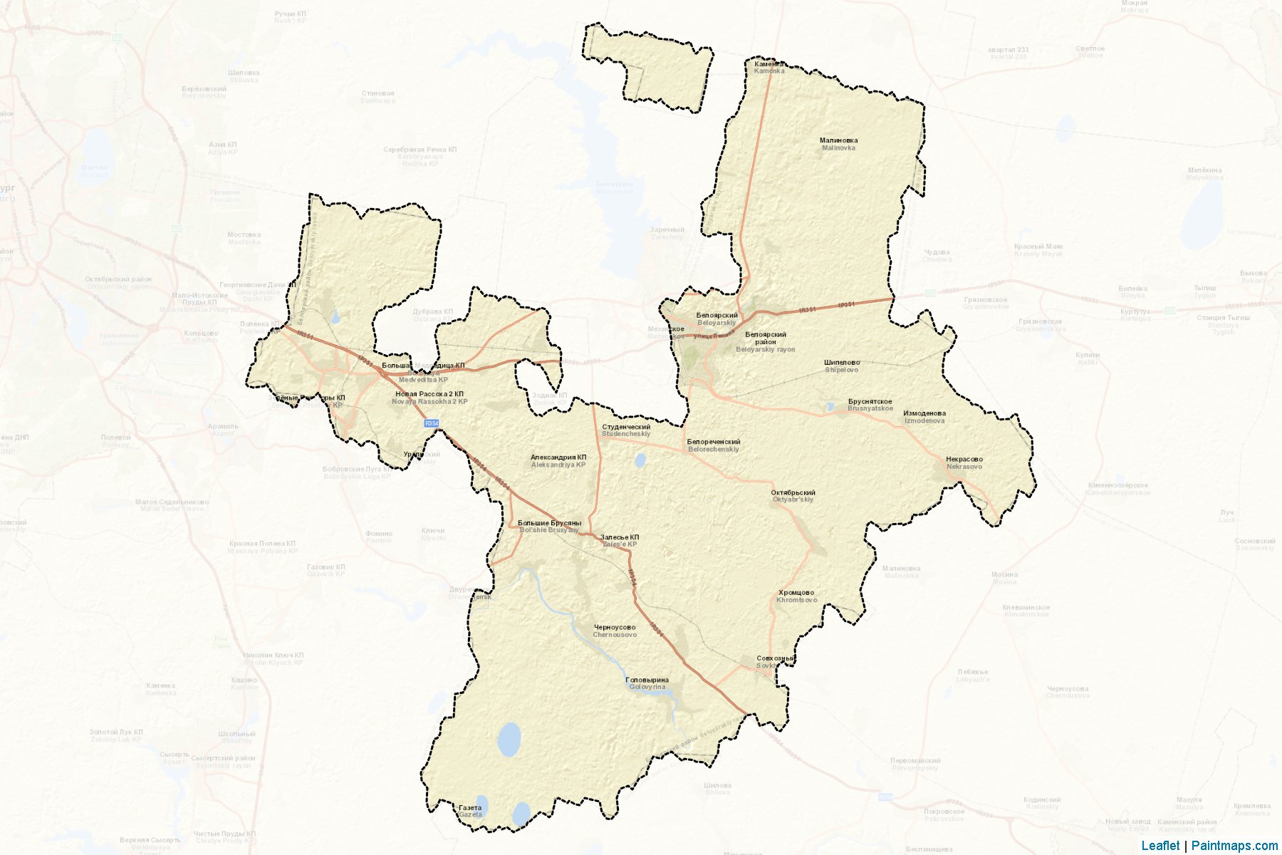 Belojarskiy (Sverdlovsk) Map Cropping Samples-2