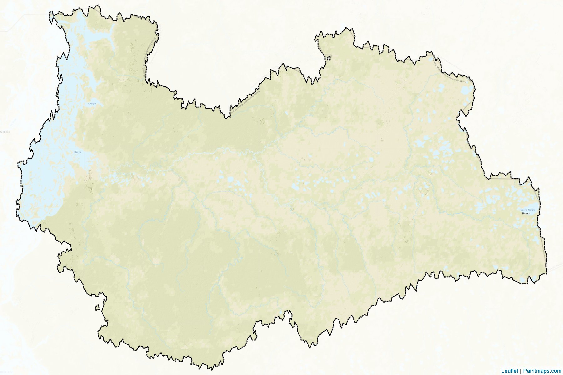 Muestras de recorte de mapas Belojarskiy (Khanty-Mansi)-2