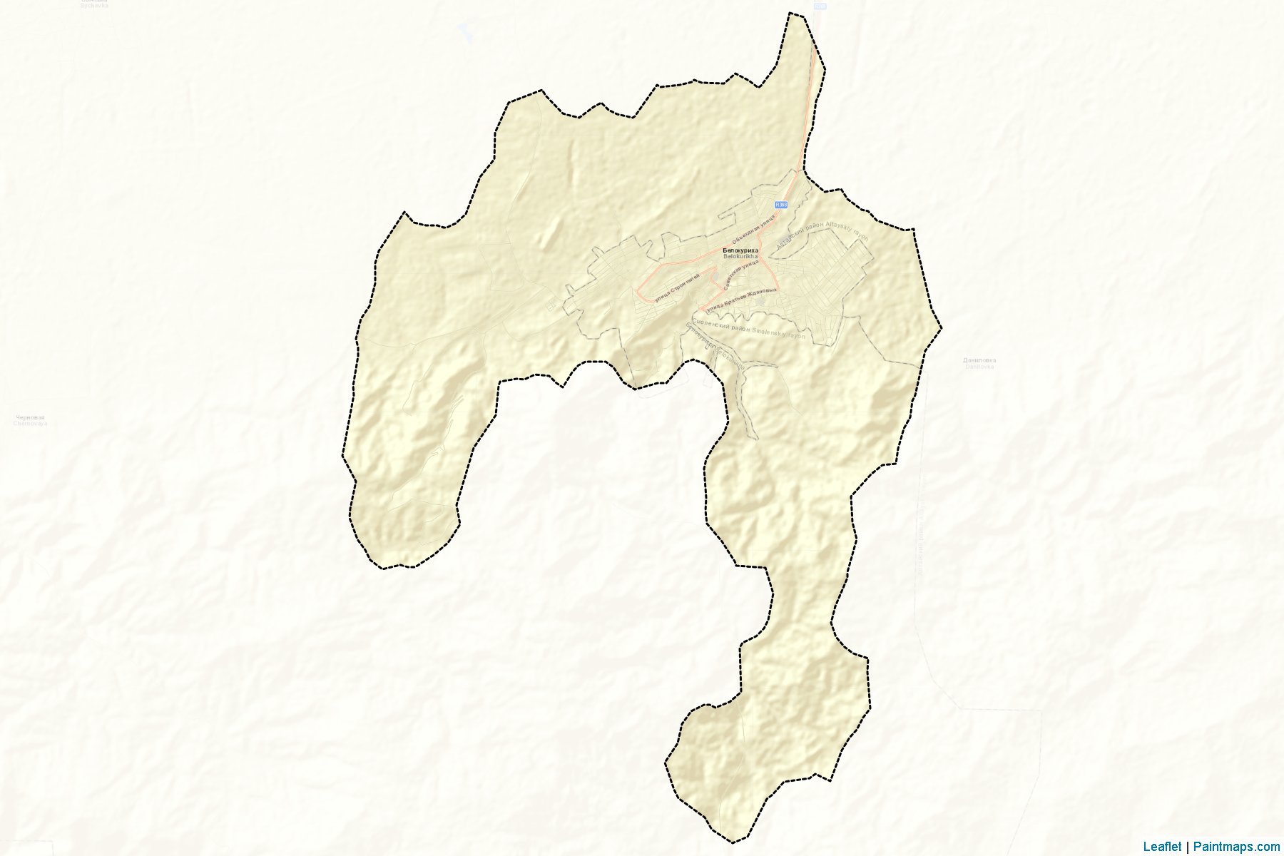 Muestras de recorte de mapas Belokurikha (Altai)-2