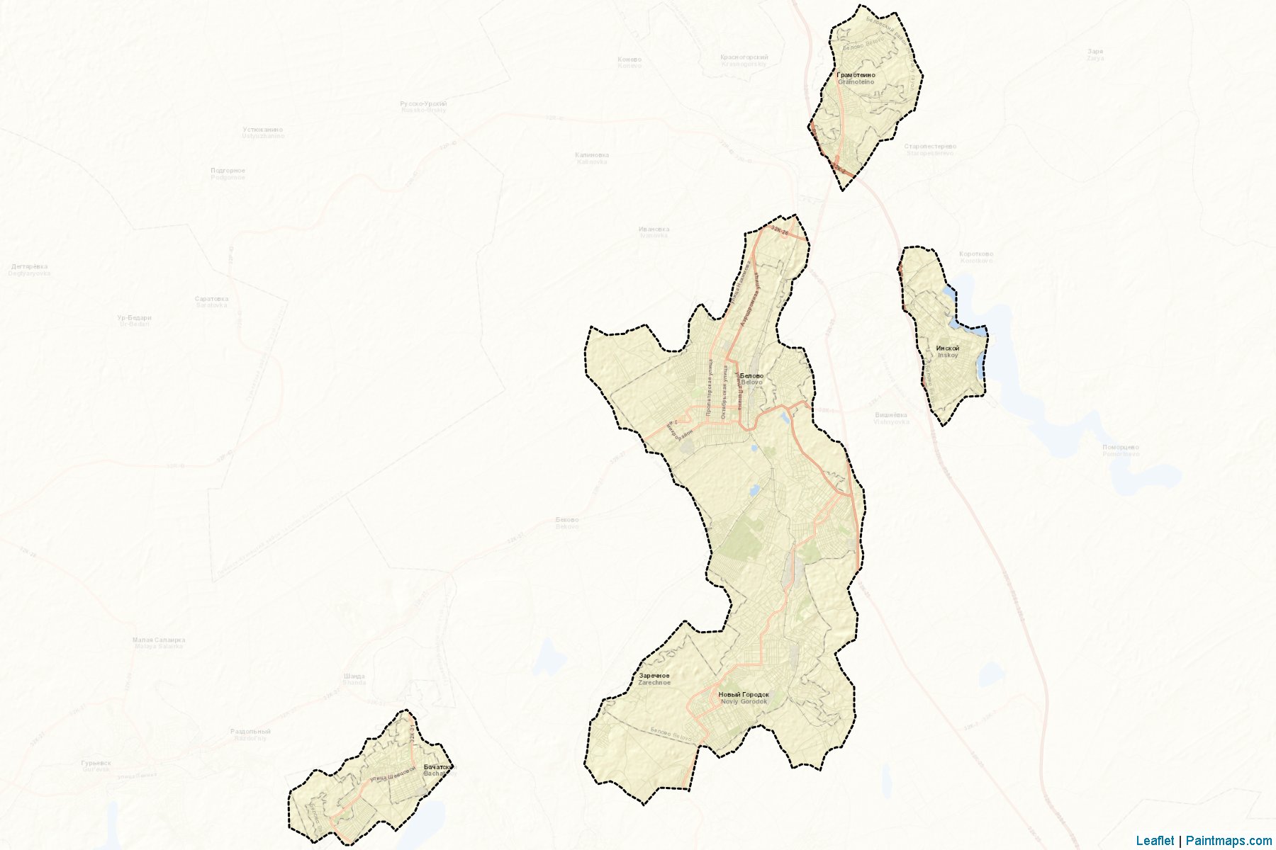 Belovo (Kemerovo) Map Cropping Samples-2