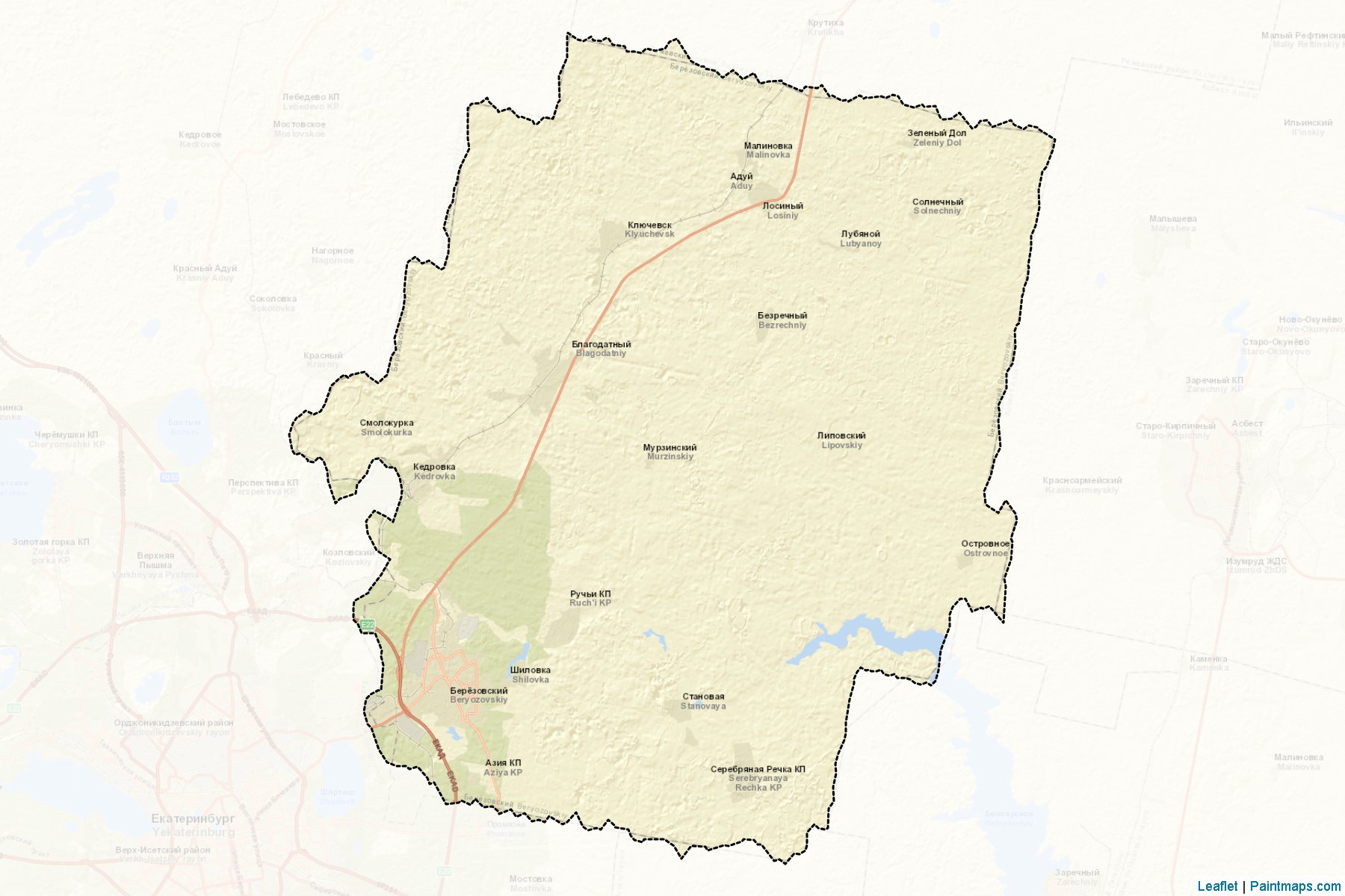 Berjozovskiy (Sverdlovsk) Map Cropping Samples-2