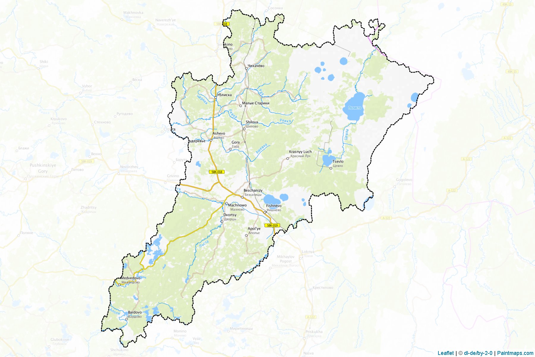 Bezhanickij (Pskov) Map Cropping Samples-1