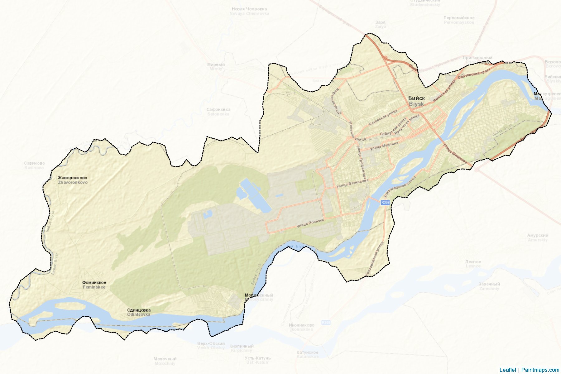 Bijsk (Altai) Map Cropping Samples-2