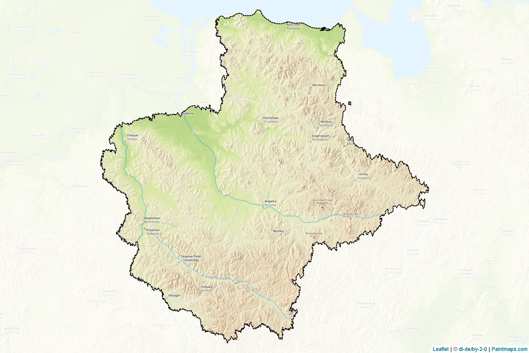 Bilibinskiy (Chukotka) Map Cropping Samples-1