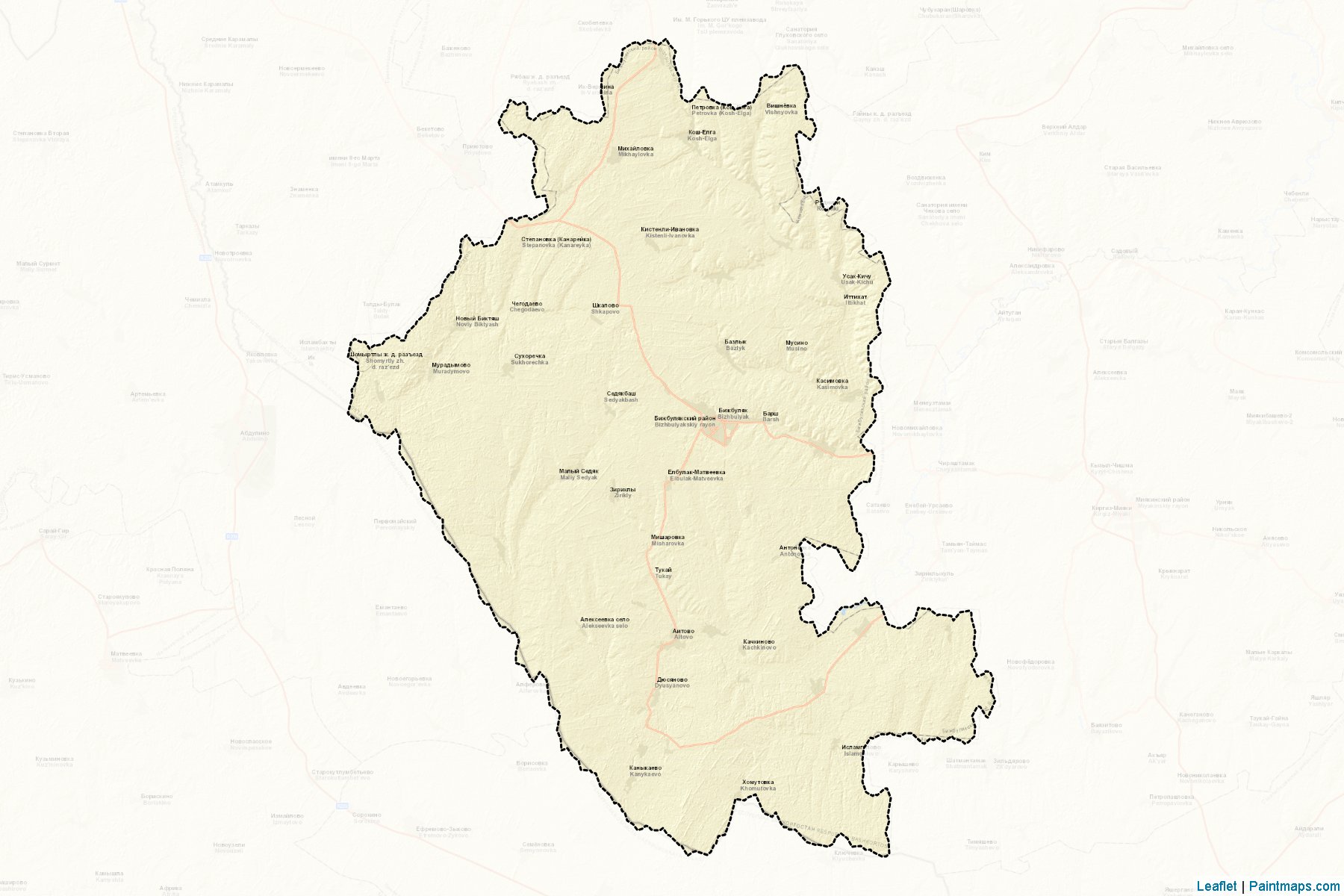 Bizhbuljakskiy (Bashkortostan) Map Cropping Samples-2