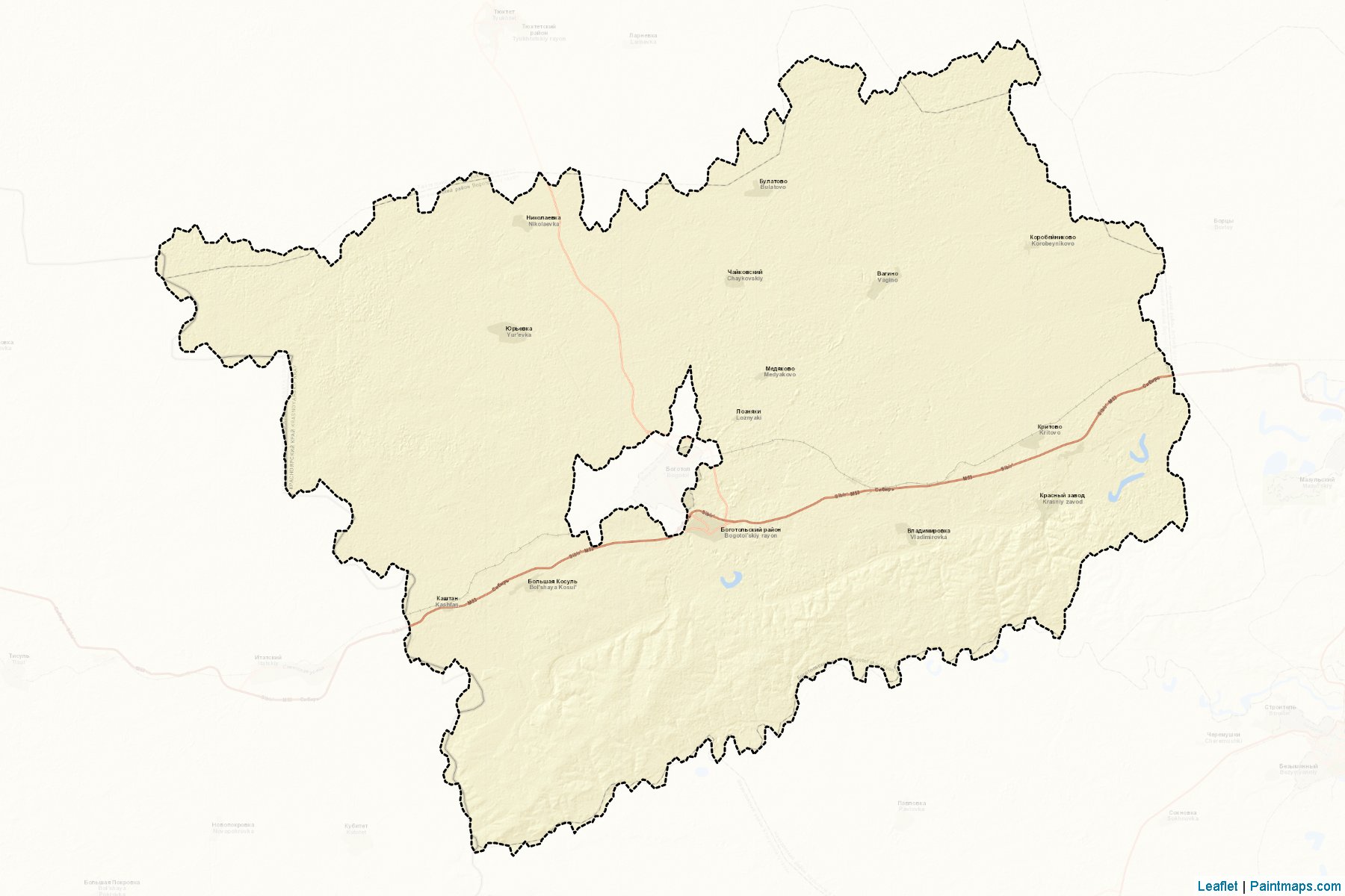 Bogotol'skiy (Krasnoyarsk) Map Cropping Samples-2