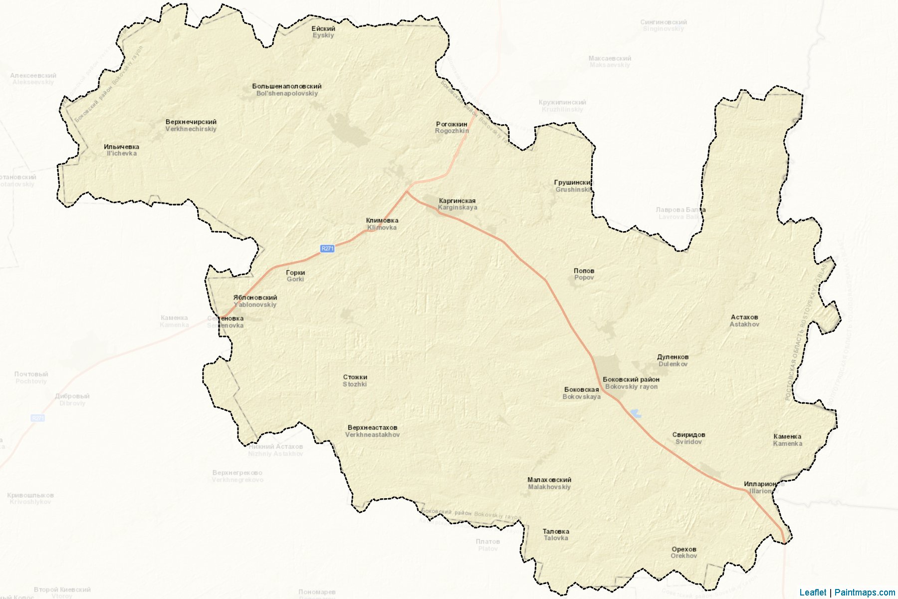 Muestras de recorte de mapas Bokovskiy (Rostov)-2