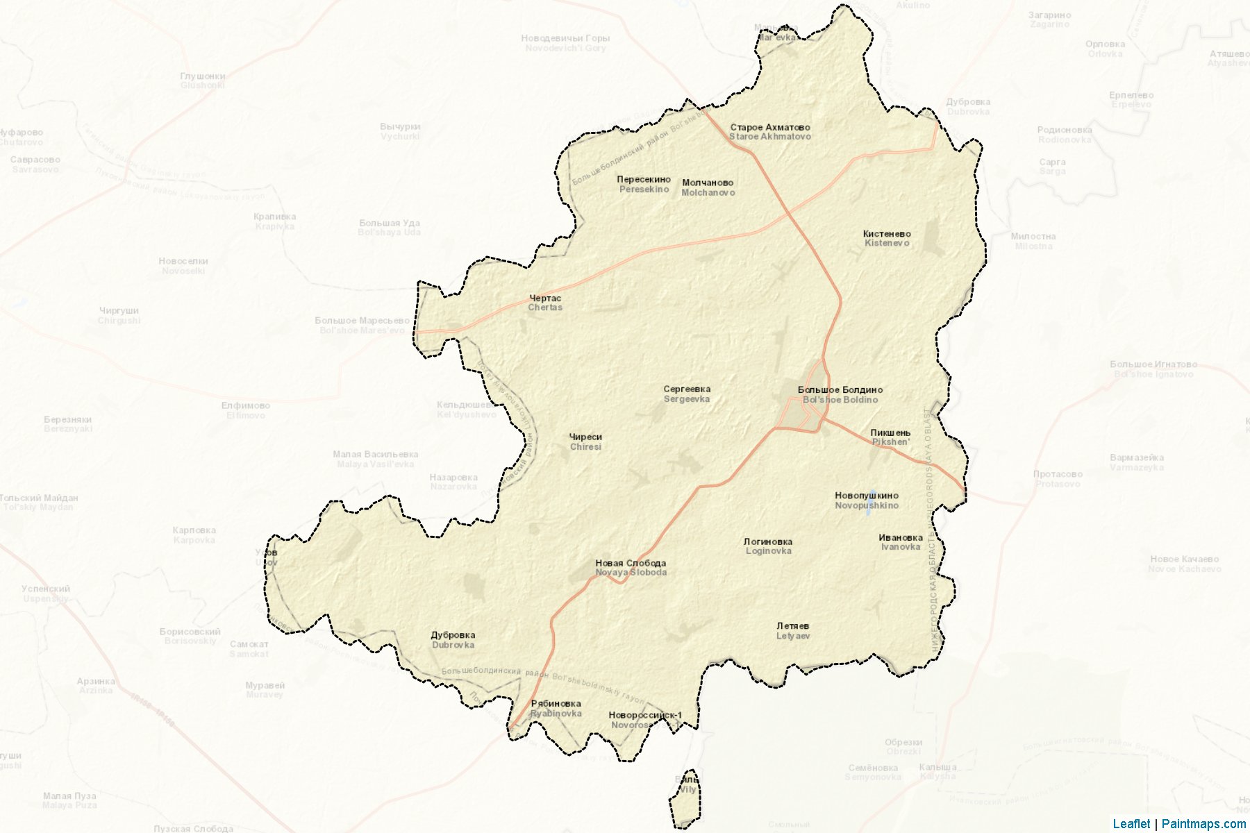 Bol'sheboldinskiy (Nizhny Novgorod) Map Cropping Samples-2