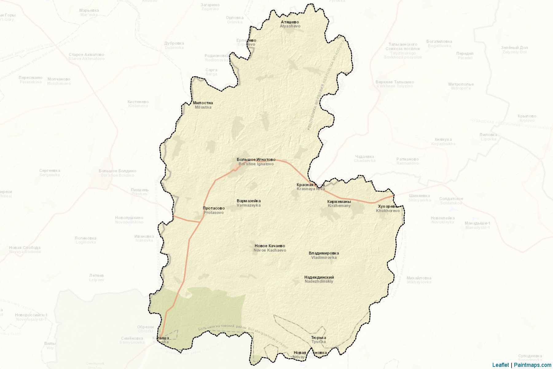 Bol'sheignatovskiy (Mordovia) Map Cropping Samples-2