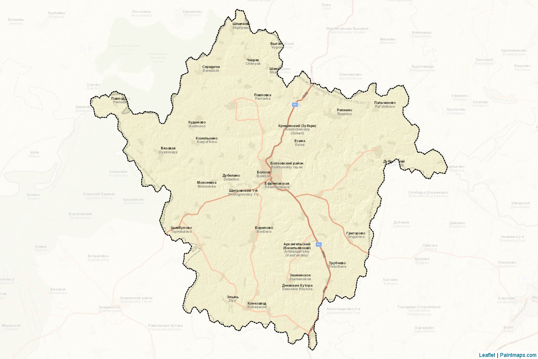 Bolkhovskiy (Oryol) Map Cropping Samples-2