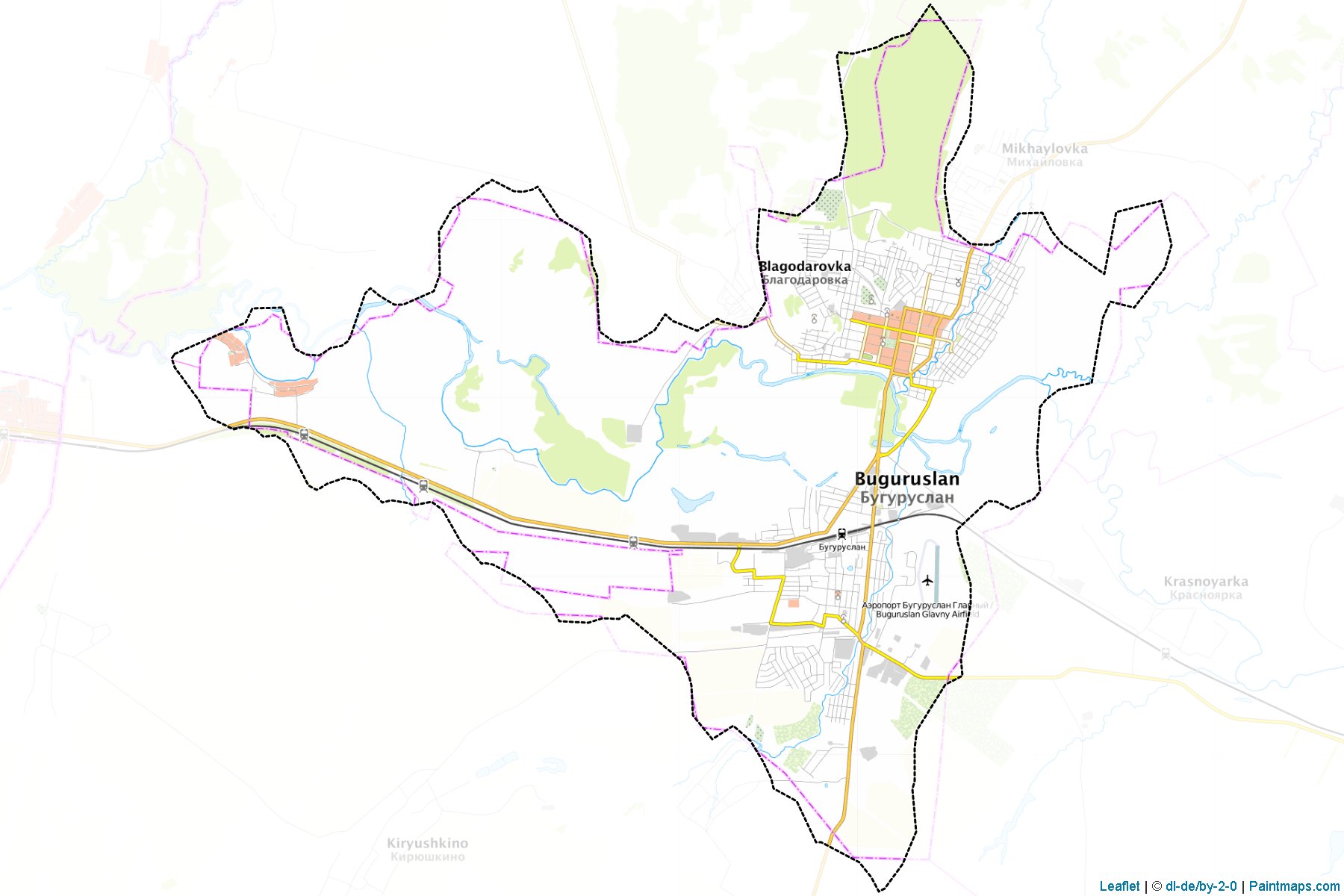 Buguruslan (Orenburg) Map Cropping Samples-1