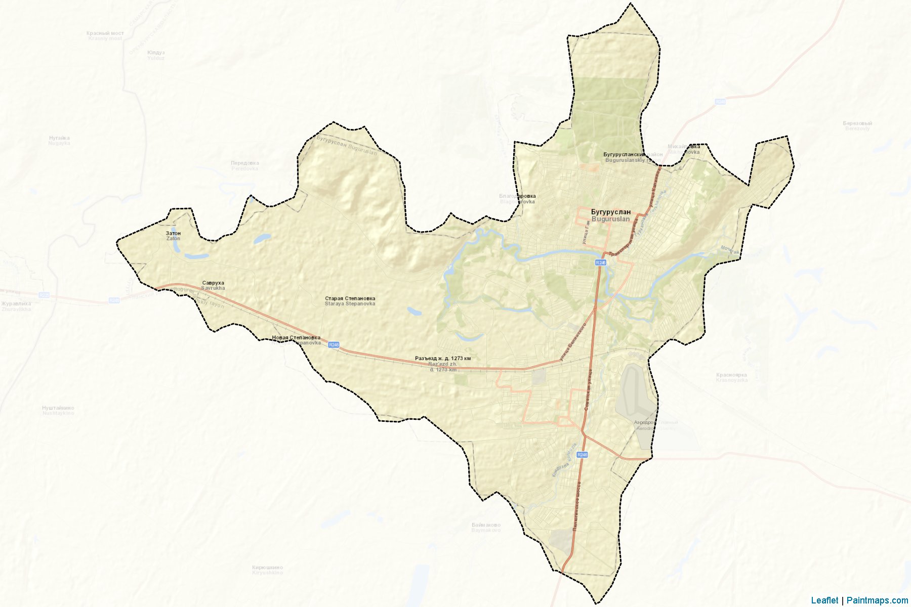 Buguruslan (Orenburg) Map Cropping Samples-2