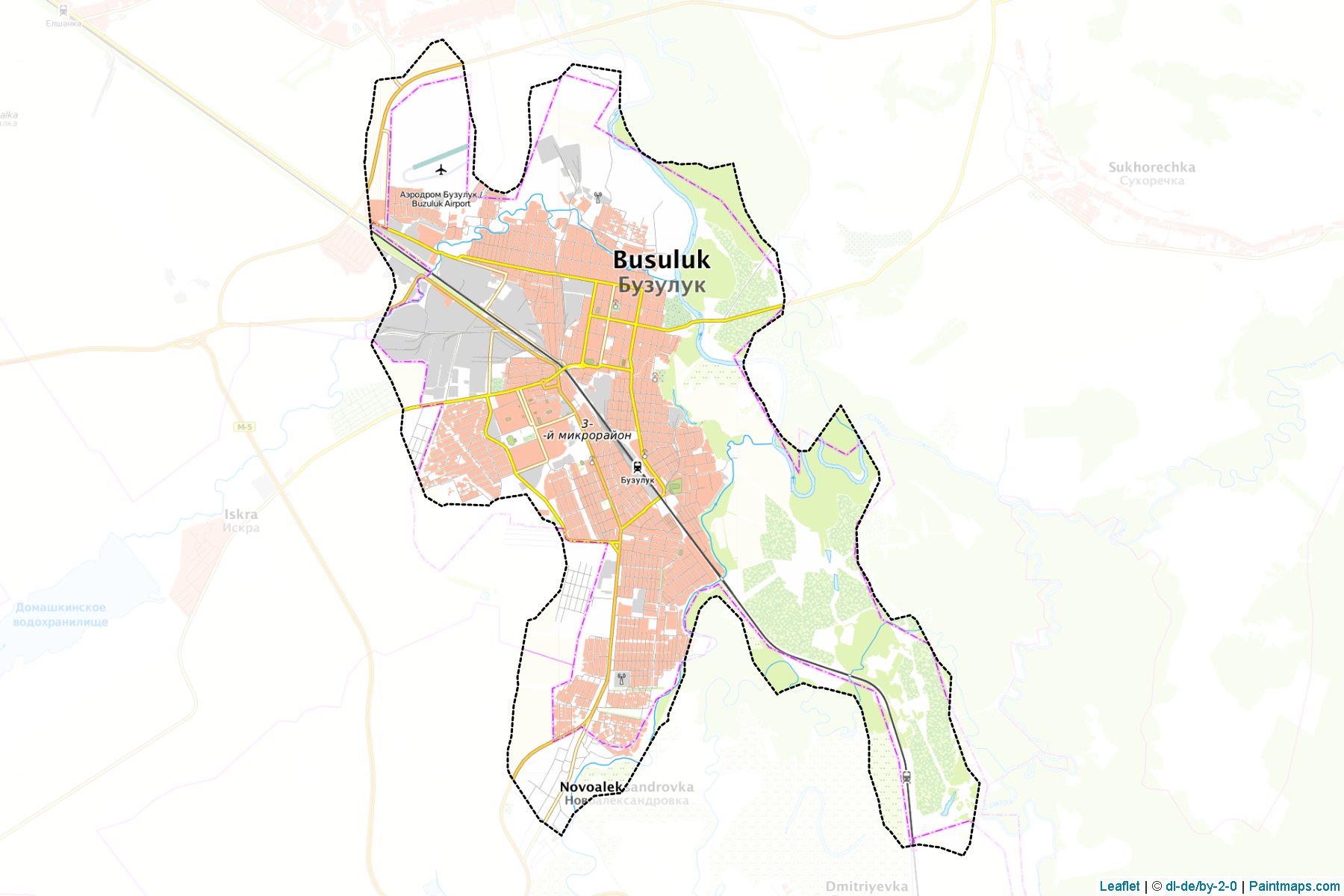 Buzuluk (Orenburg) Map Cropping Samples-1