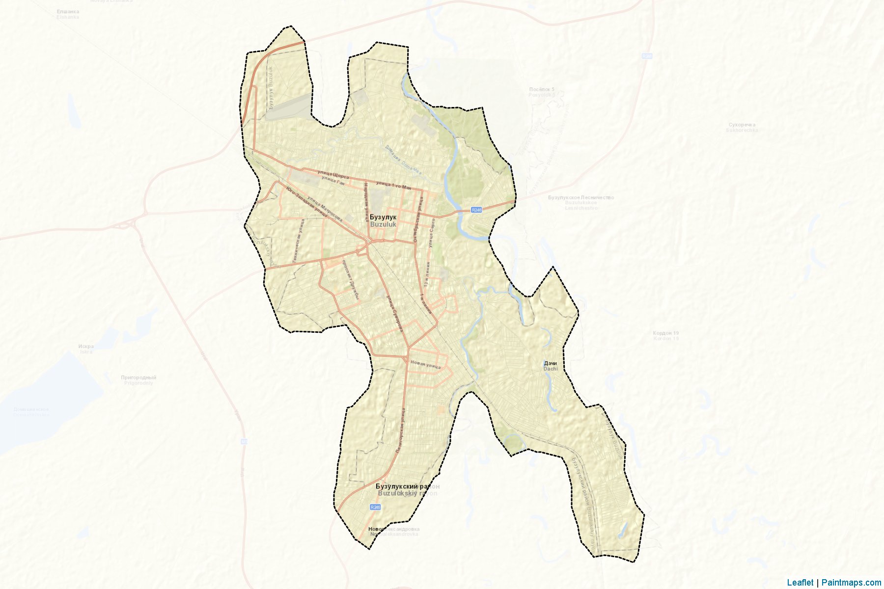 Buzuluk (Orenburg) Map Cropping Samples-2