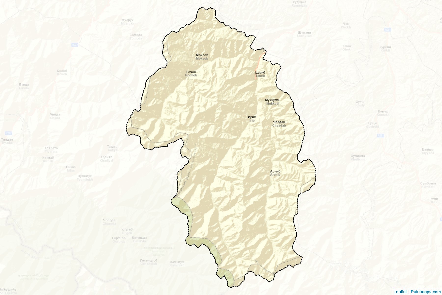 Charodinskiy (Dagestan) Map Cropping Samples-2