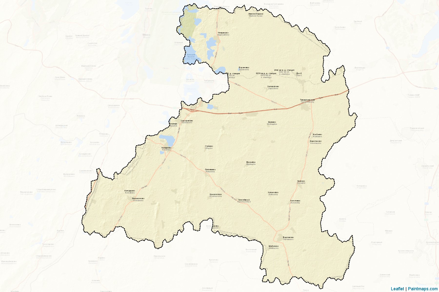 Chebarkul'skiy (Chelyabinsk) Map Cropping Samples-2