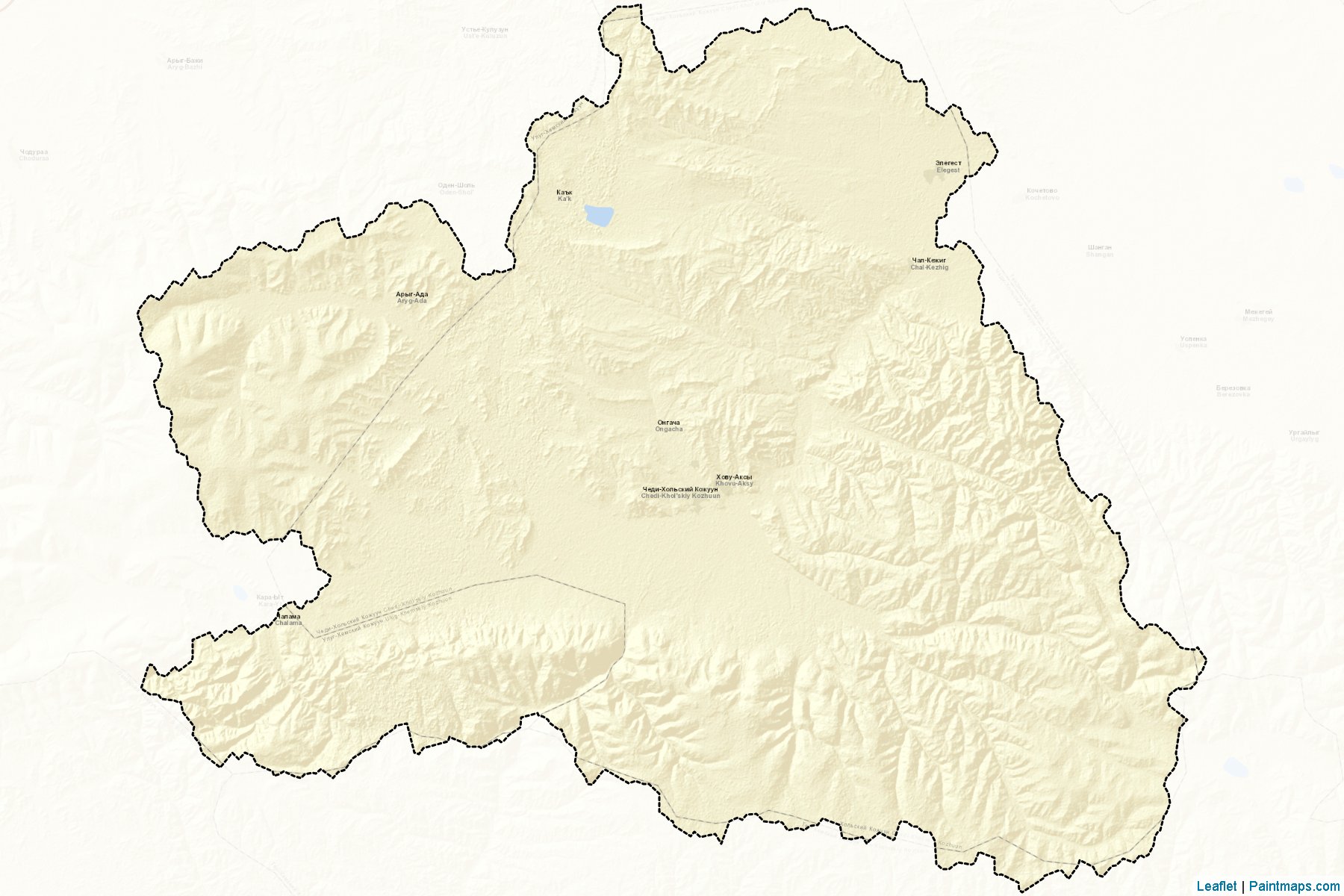 Muestras de recorte de mapas Chedi-Khol'skiy (Tuva)-2