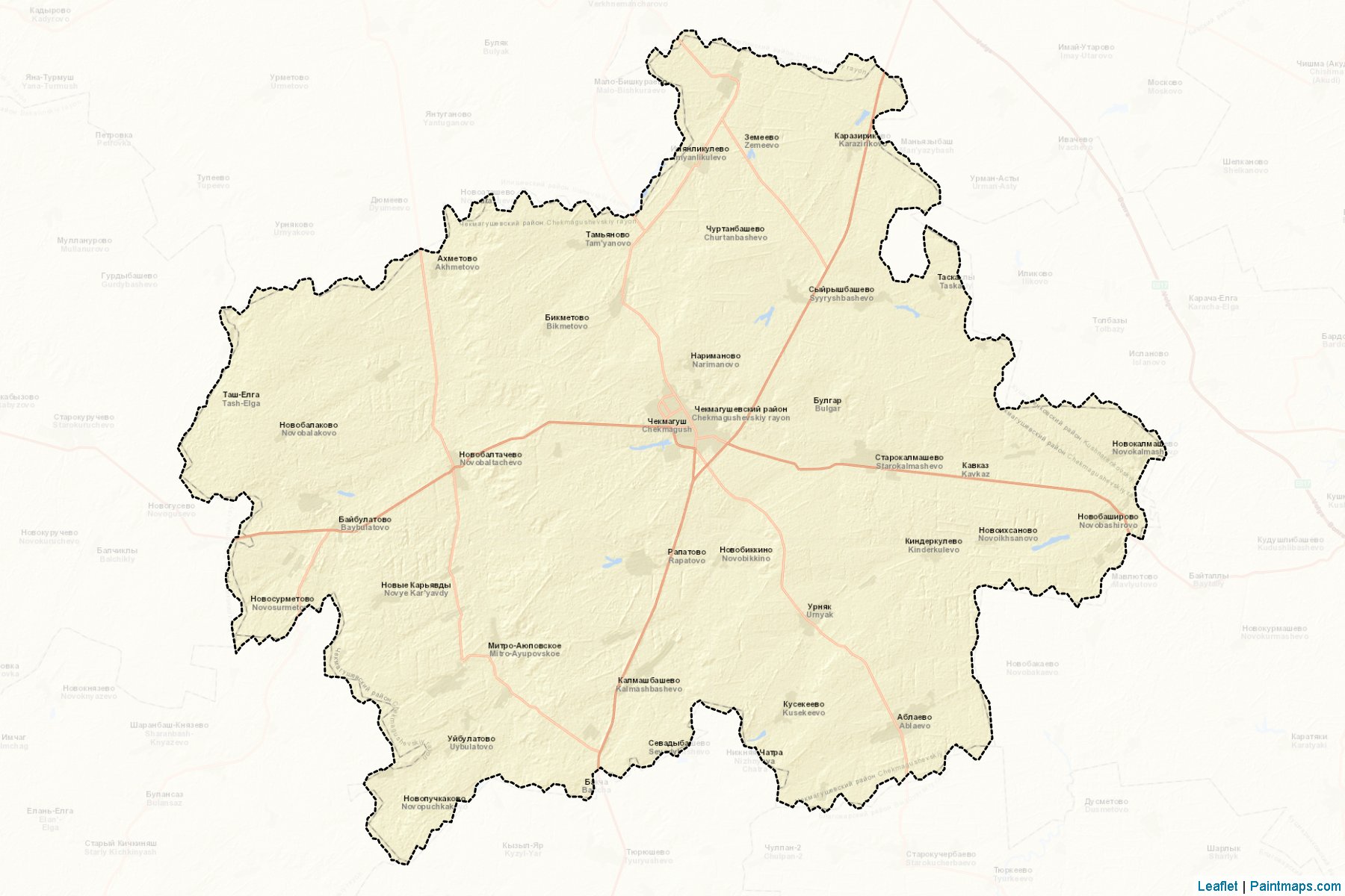 Chekmagushevskiy (Bashkortostan) Map Cropping Samples-2