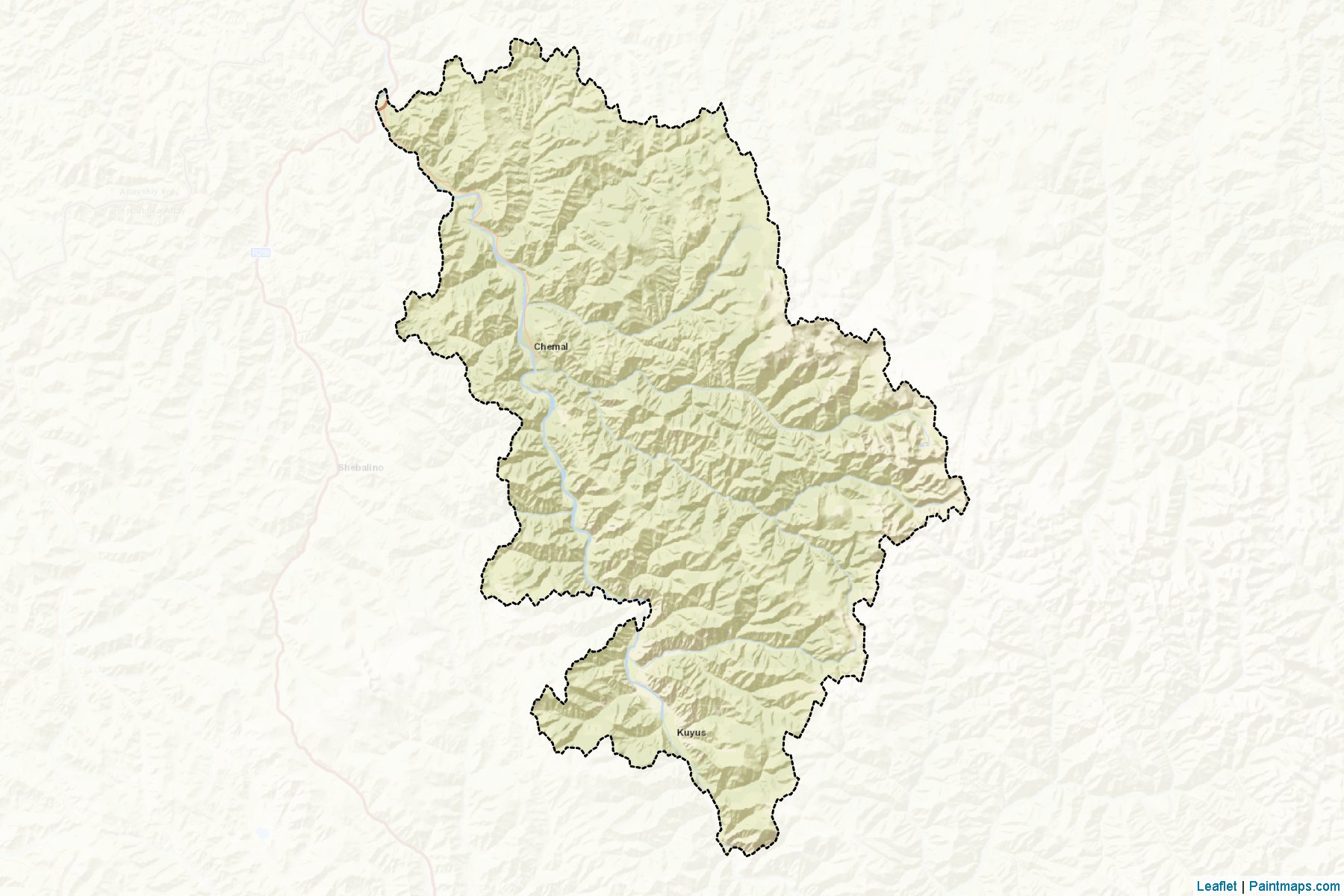 Chemal'skiy (Gorno-Altay) Map Cropping Samples-2