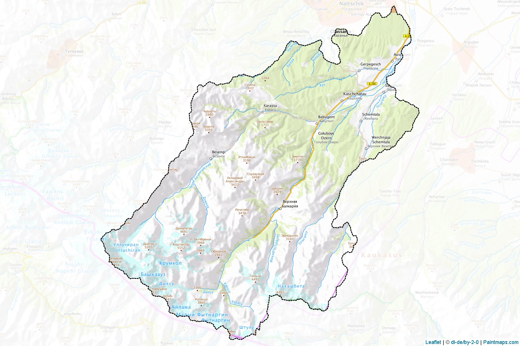 Cherekskiy (Kabardino-Balkarya) Haritası Örnekleri-1